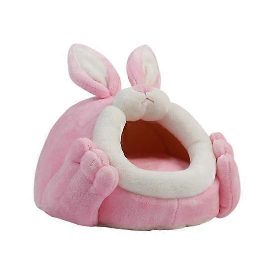 Hamster House Rabbit Shape Large Space Removable Cushion Warm Sleeping Cage Accessories Guinea Pig Hedgehog Rat Chinchilla Bed Nest for Room