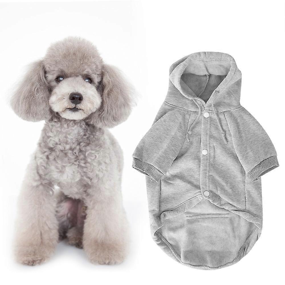 Winter Pet Clothes Costume with Hat and Button, Warm Clothing for Small Medium Dogs and Cats, Soft Fabric, Various Colors