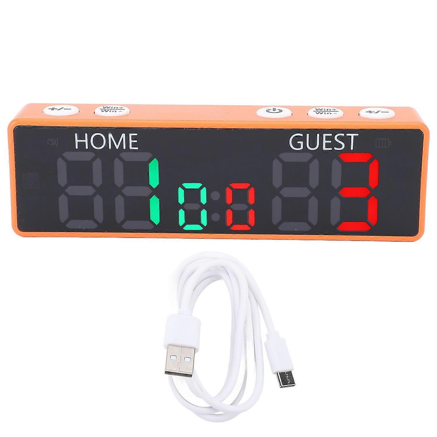 Mini Digital Scoreboard 6 Digits Portable Tabletop for Board Games Chess Battery Powered with Buzzer