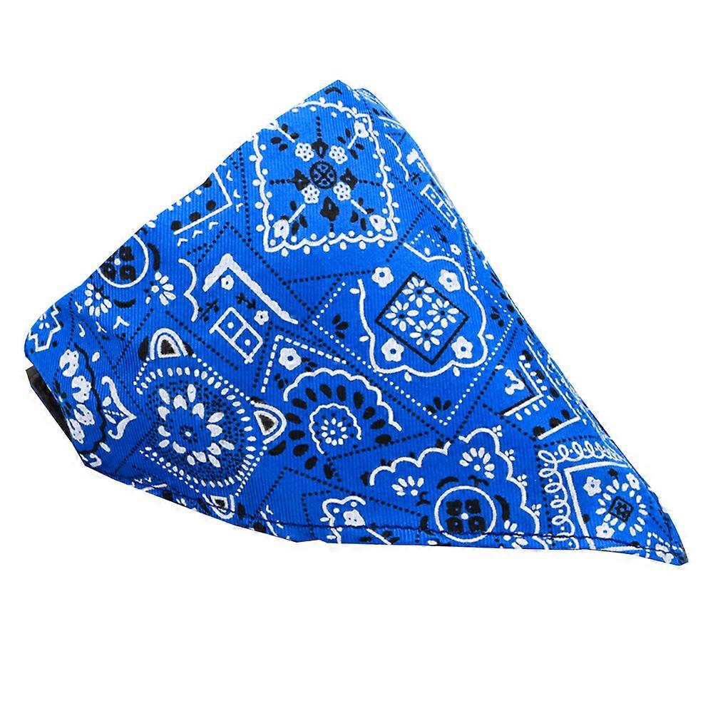 Hypoallergenic Polyester Dog Bandanas, Simple Exquisite Design for All Dog Breeds (Blue)