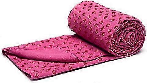 Yoga Mat Towels With Mesh Carrying Bag, Quick Dry Non Slip Dot Grip Bikram Pilates Towe