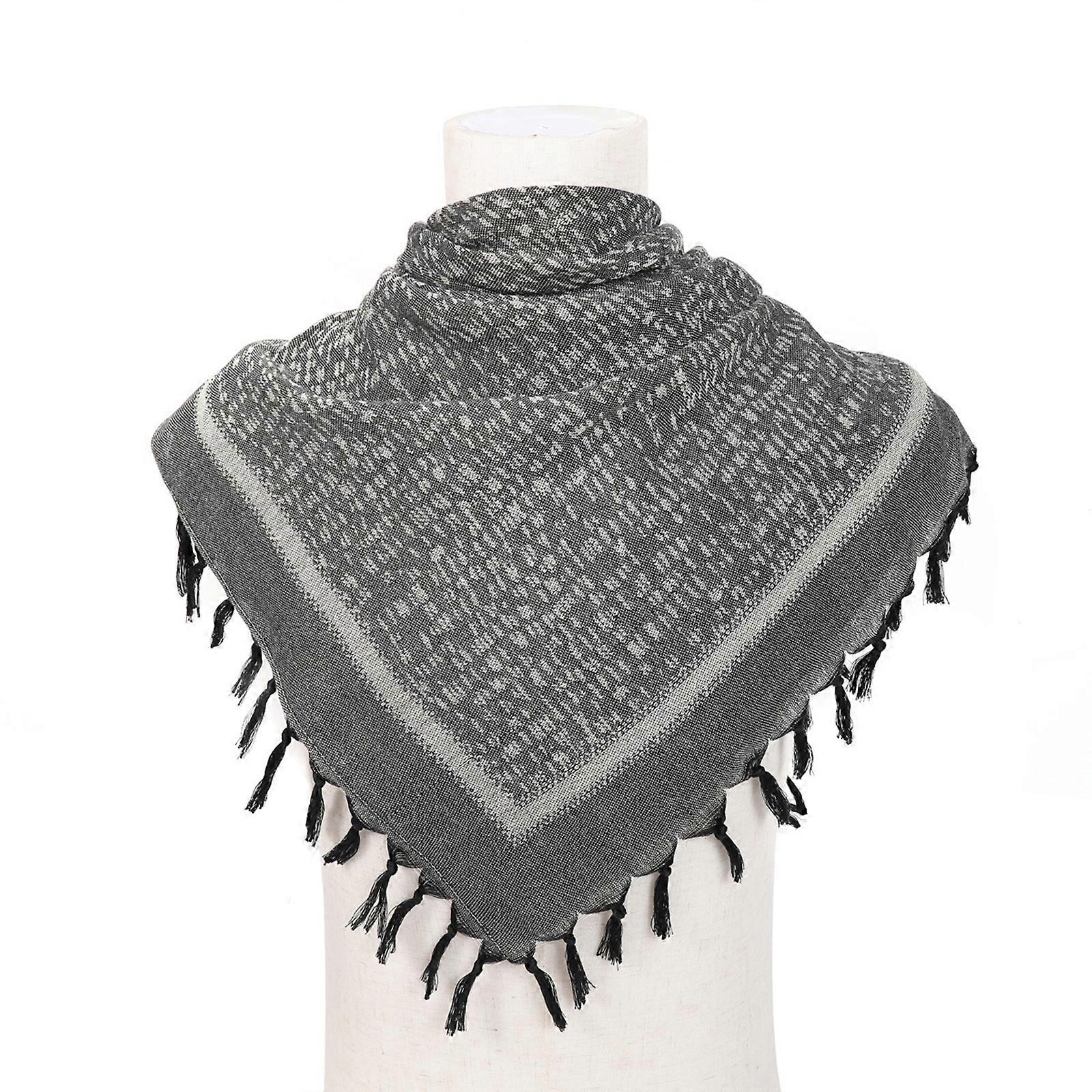 Breathable Arab Scarf Outdoor Enthusiasts Kerchief Multi Purpose Square Turban for Male Tactically Dustproof Props Sand color