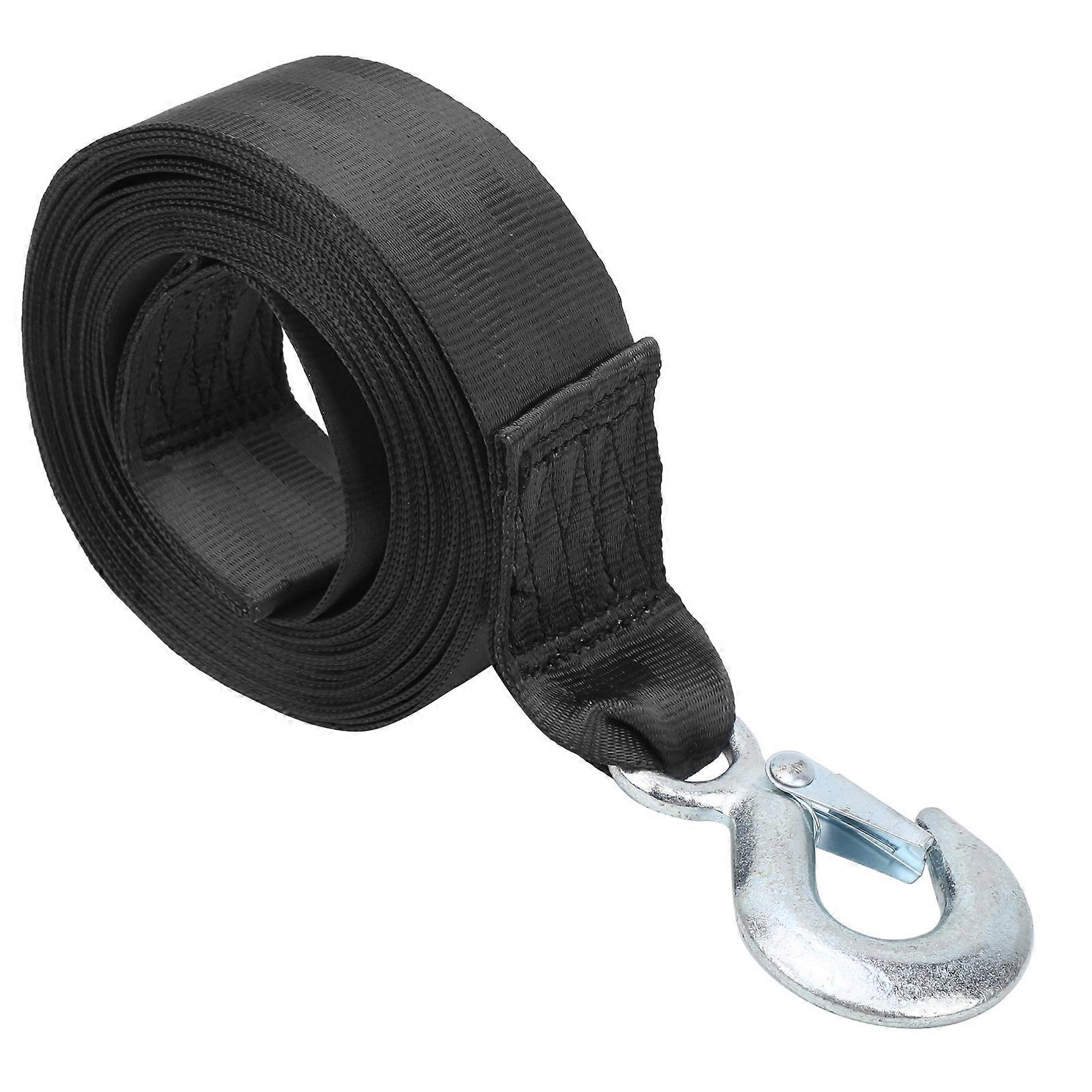 6m Heavy Duty Polyester Tow Strap Marine Winch Change Tape Heavy Duty Hook Safety Belt