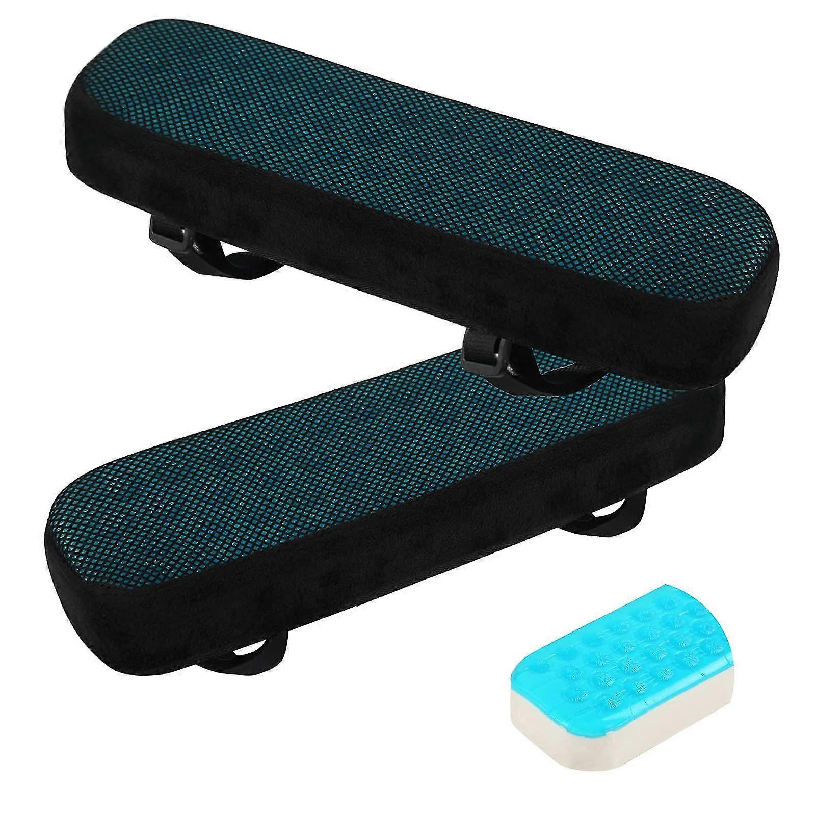 Braccioli per sedia, 2 pezzi copribraccia braccioli sedia ufficio (nero).