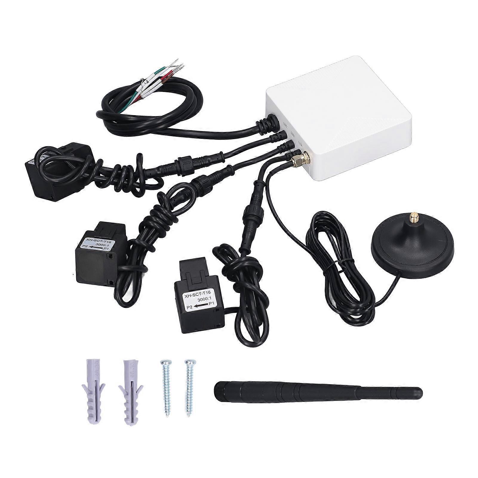 3 Phase Smart Energy Monitor with 3 200A Circuit Level Sensors Home WiFi Electricity Meter 100‑240V