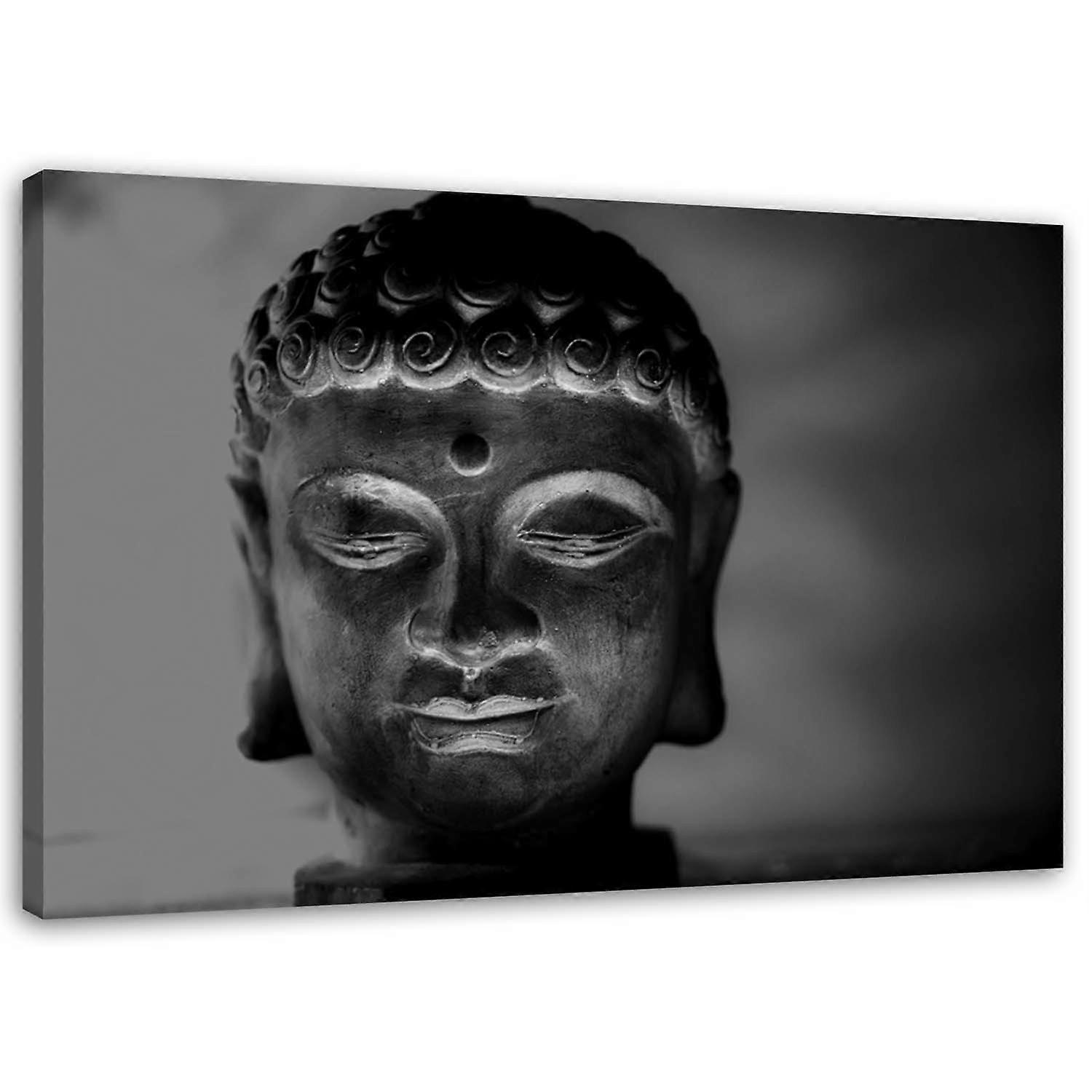 Leinwandbild, Buddhas Kopf - 100x70