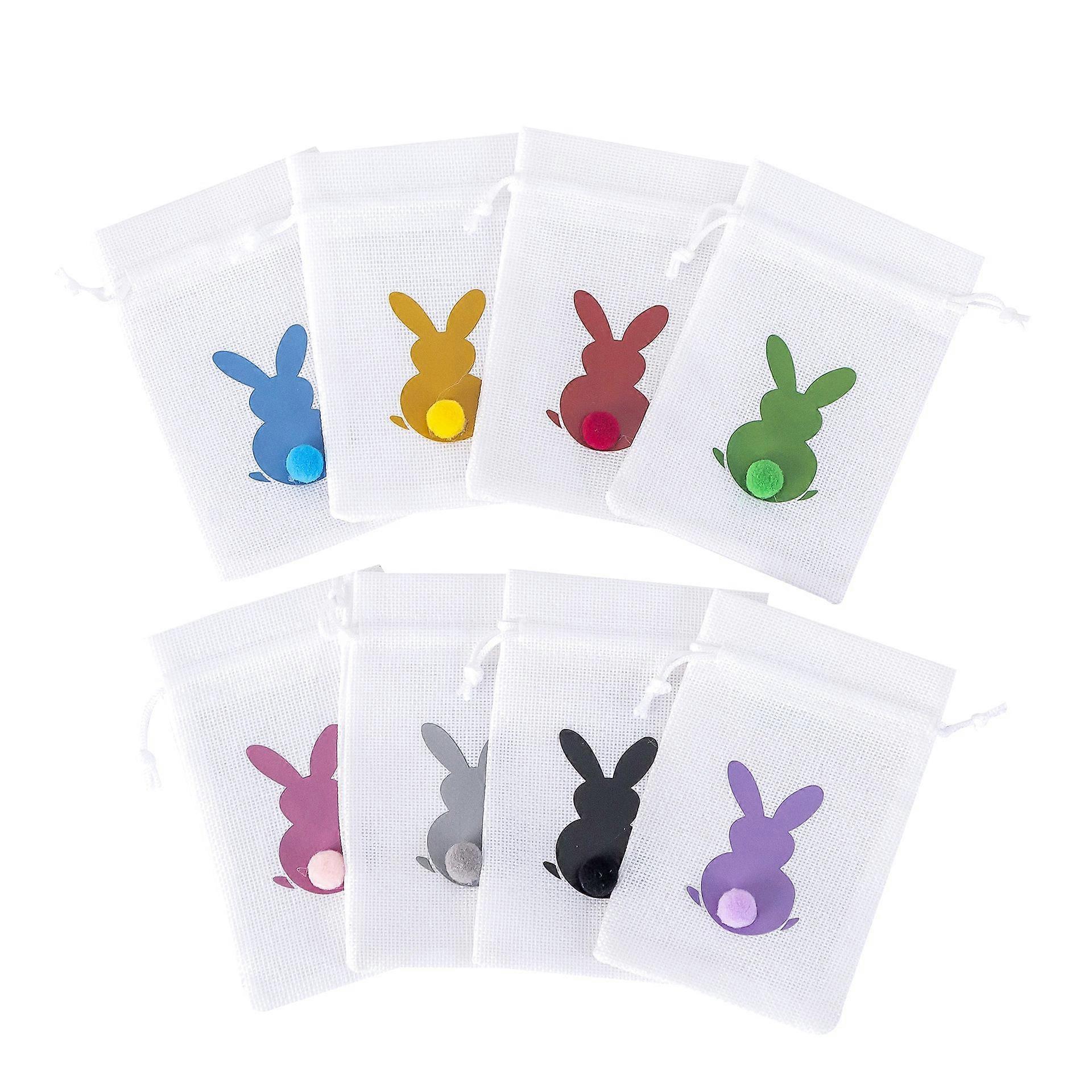 20-Pack Easter Bunny Gift Bags with Drawstring Party Supplies