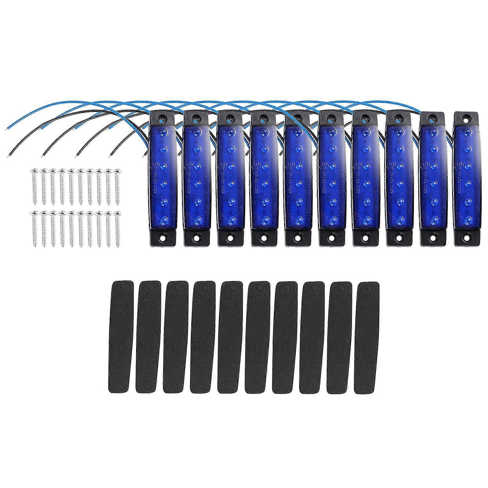 10pcs Marine Boat Lights 12v Waterproof Boat 6 Led Lights Kayak Lights For Boat Deck & Cockpit Deco