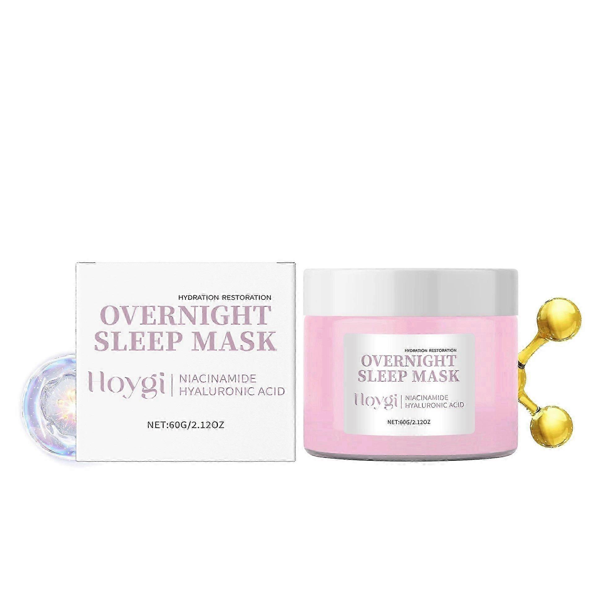 Nicotinamide Overnight Sleep Facial Mask, Elasticity & Hydration Care, Reduce Sagging & Dullness, Brightening & Skin Restoration, Lifting