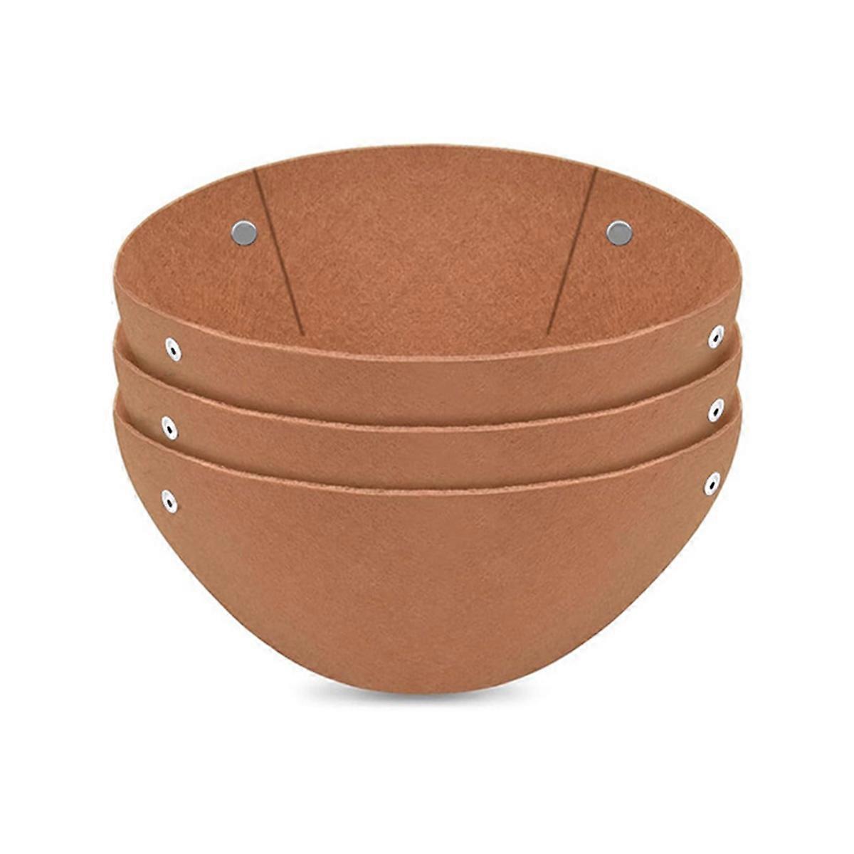 3PCS Felt Hanging Basket Liners Round Planter Basket Liner A