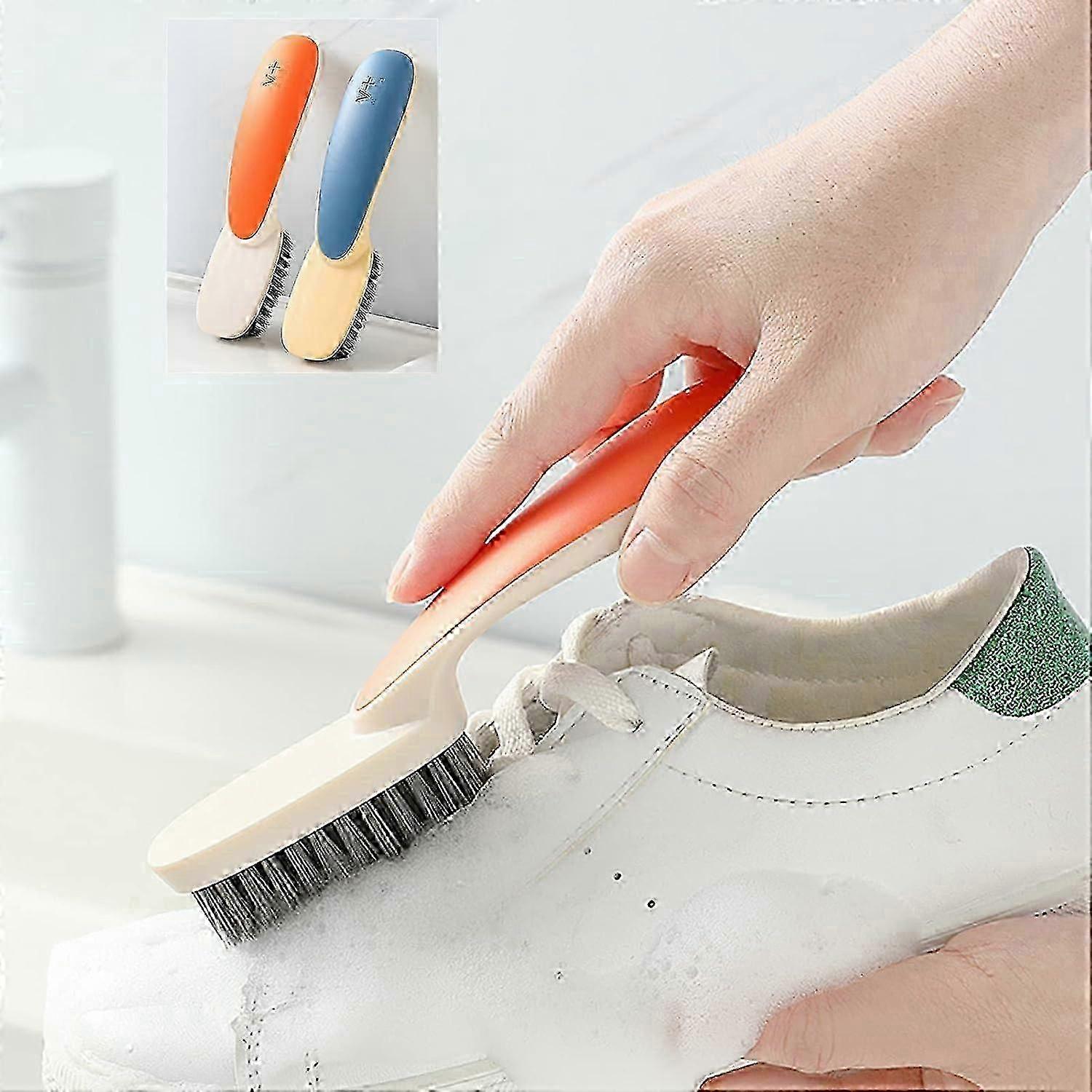 2pcs Shoe Brush, Long Handle Scrub Brush for Clothes Shoes