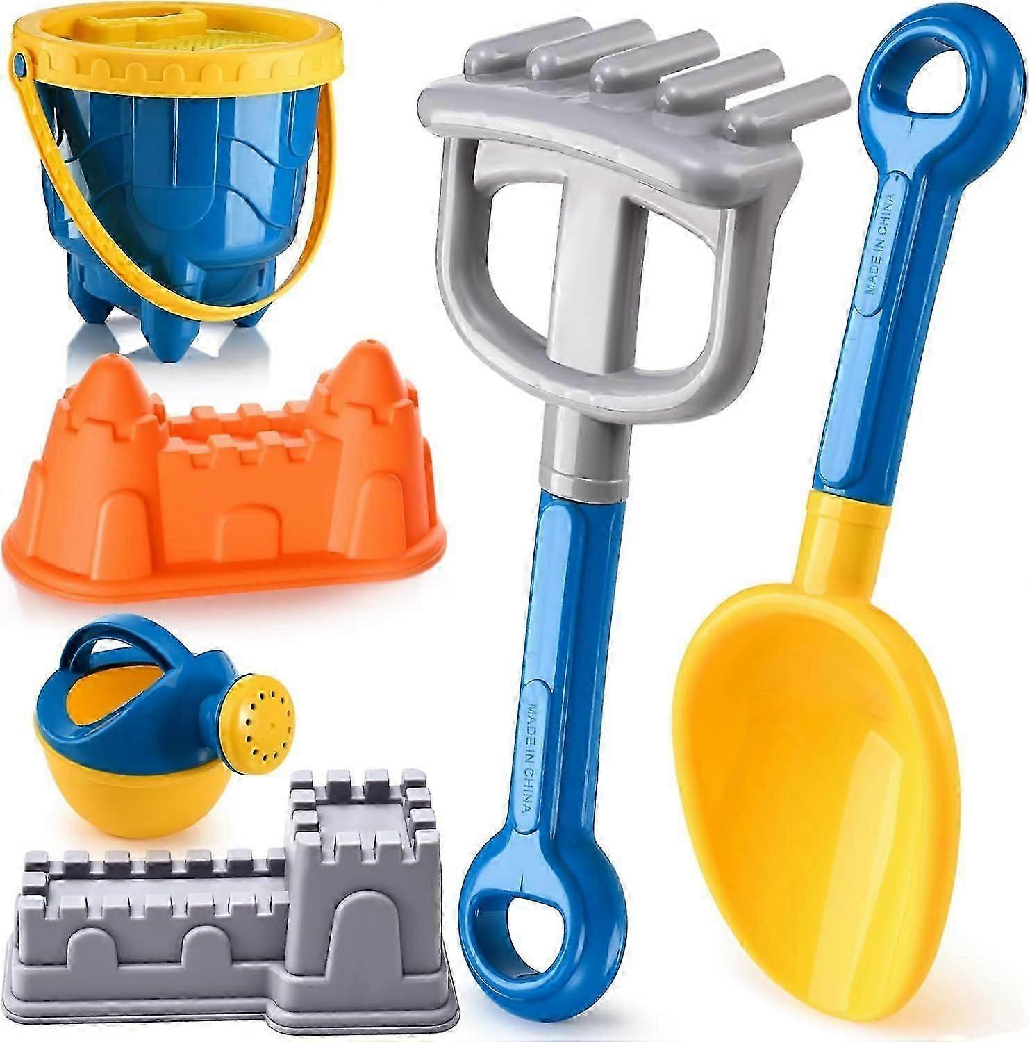 Doloowee 7Pcs Beach Toy Set for Kids 3-6 Years Old Kids Sand Dredging Tool