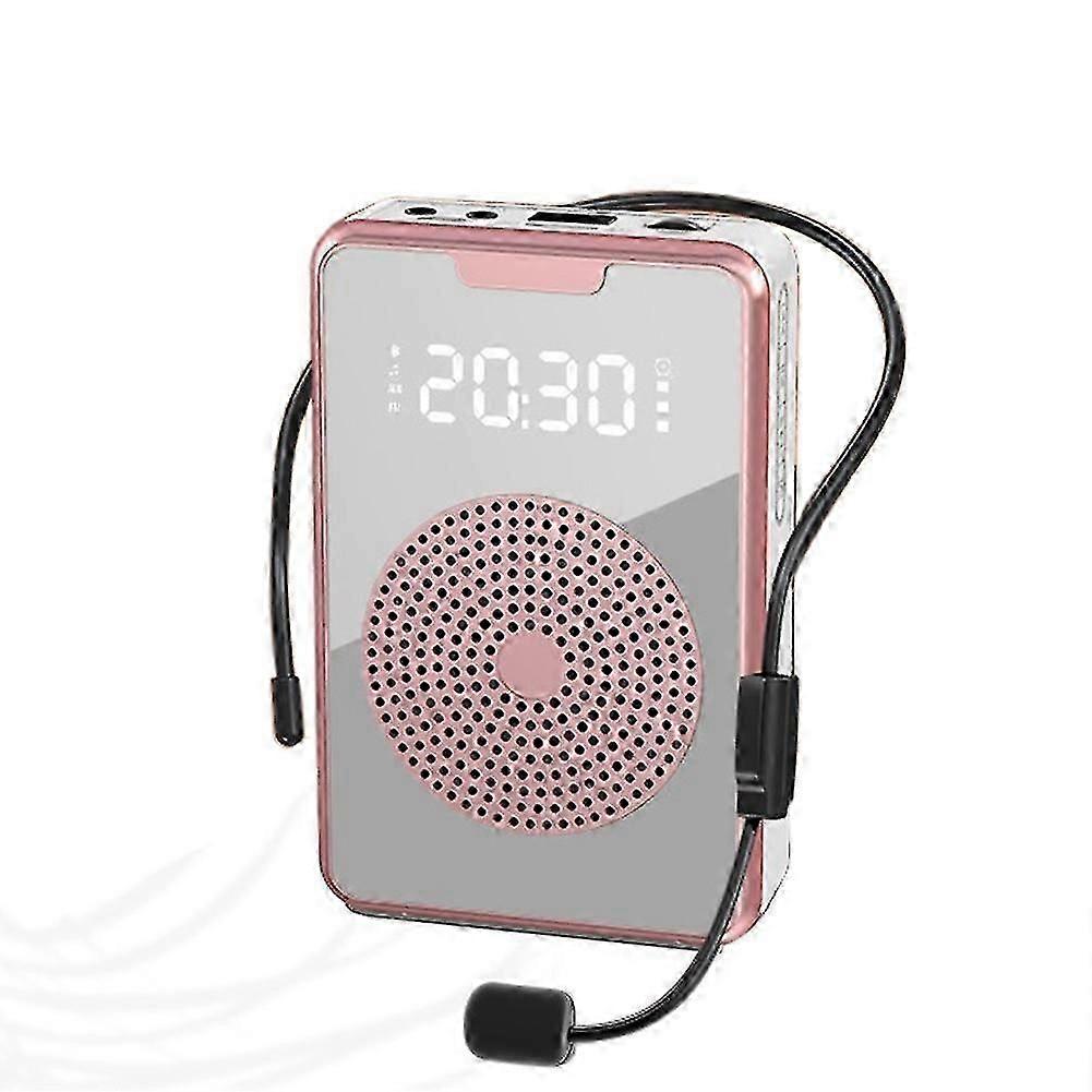Portable voice amplifier for training, rechargeable with microphone headset