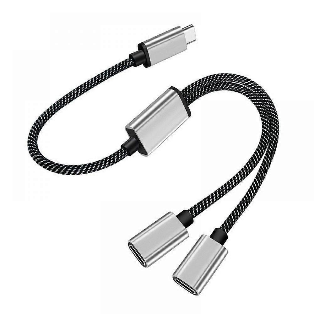 USB C Splitter Type C naar Dual USB C Male Adapter 480Mbps Type C naar Dual USB C Dual Adapter USB Splitter Kabel Converter