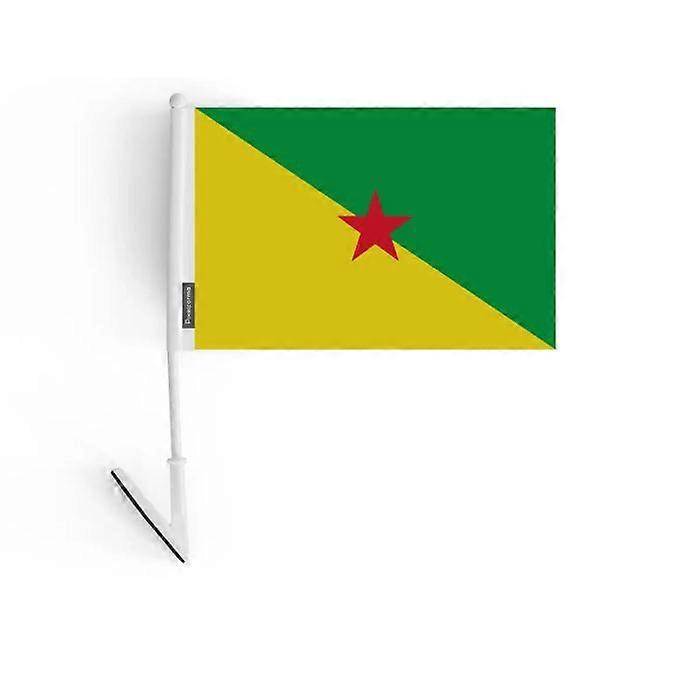 Adhesive Flag – Guiana – 14 x 21 cm – Soft Polyester – Easy to Stick – 5 pieces