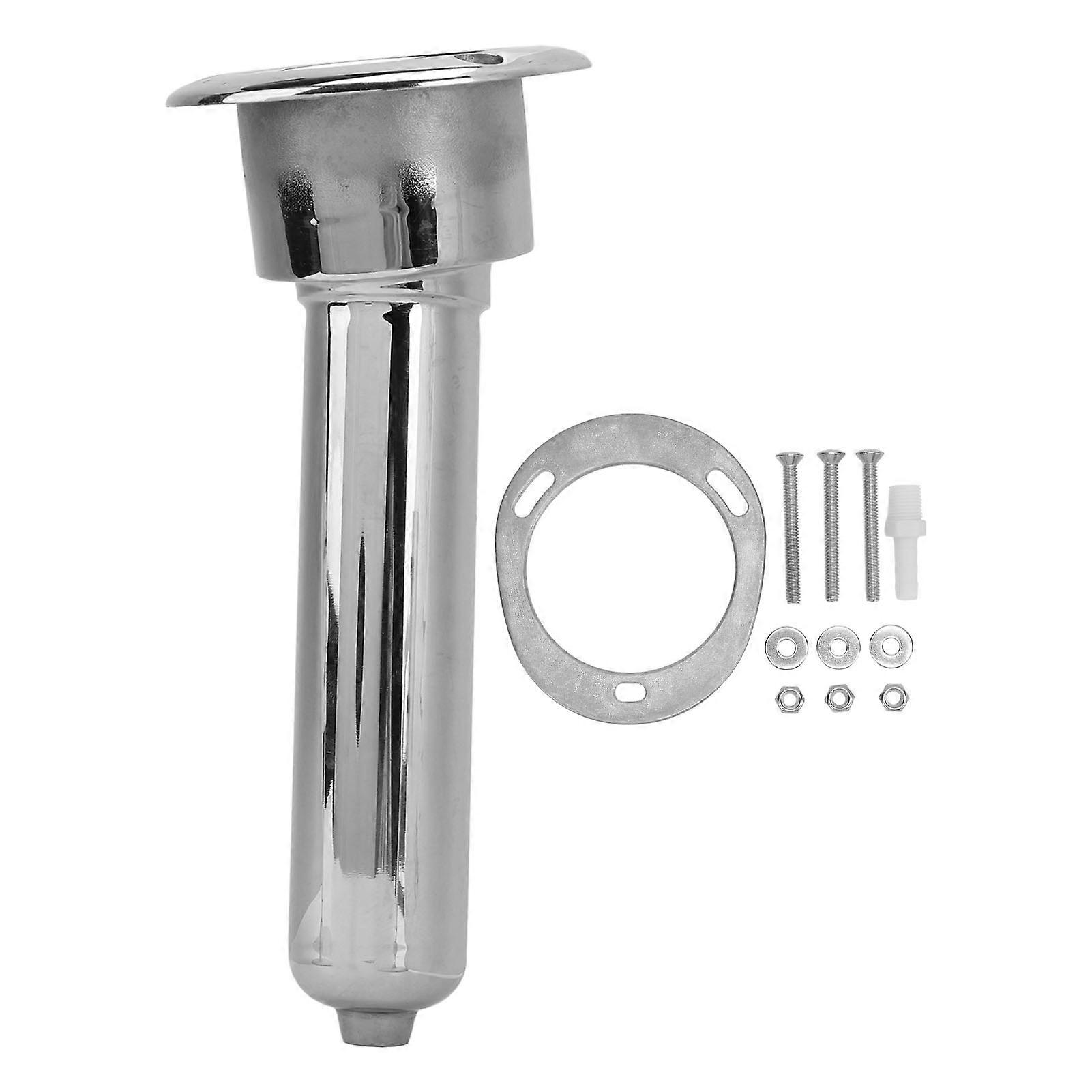 Porte-gobelet 2 en 1 pour canne à pêche, هيكل مقوي en acier inoxydable, 280 مم, دعم rond pour gobelet, صب اليخت, bateau, 15 درجة