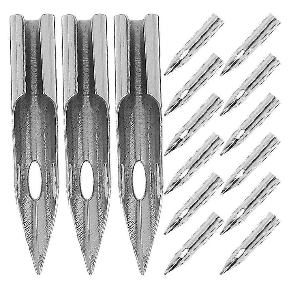 15 Stück Metall Füllfederhalter Federn Kalligraphie Stift Federn Dip Stifte Federn Füllfederhalter Spitzen Federn Ersatz für das Schreiben Malerei Signieren 0,28 mm