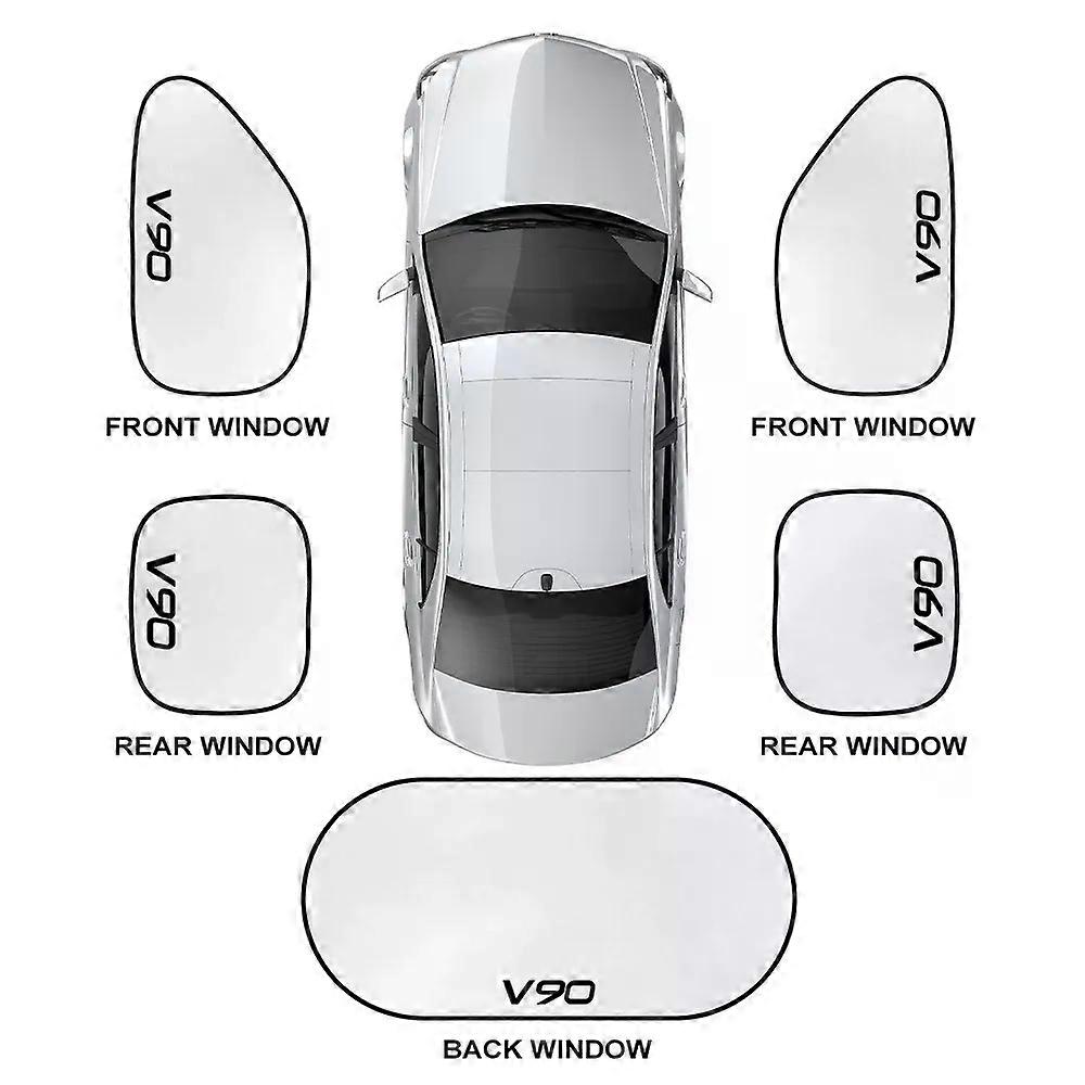 5PCS Car Window Sunshade Cover Auto Accessories Suitable for Volvo XC90 XC60 C30 T6 S60 C70 XC40 V40 XC70 V70 V60 V50 S80 S40 AWD V90 S90