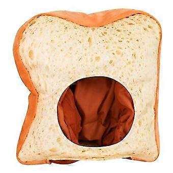Toast-Kopfbedeckung aus weichem Stoff mit Brotscheiben aus Plüsch (38 cm), süßer und lustiger Hut, Plüschbrothut, neuartige Kleidung, Hut, Geburtstagsfoto-Requisite für Erwachsene und Kinder