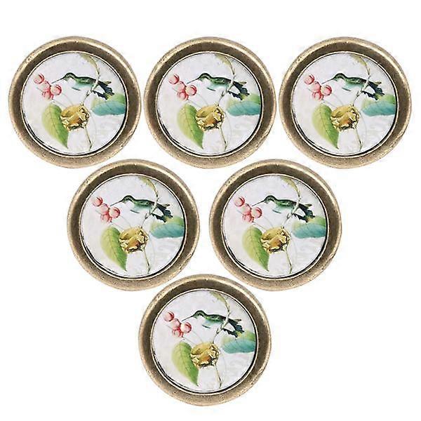 6 Piece Cabinet Drawer Bin Dreser Handle Pull Knob Hardware