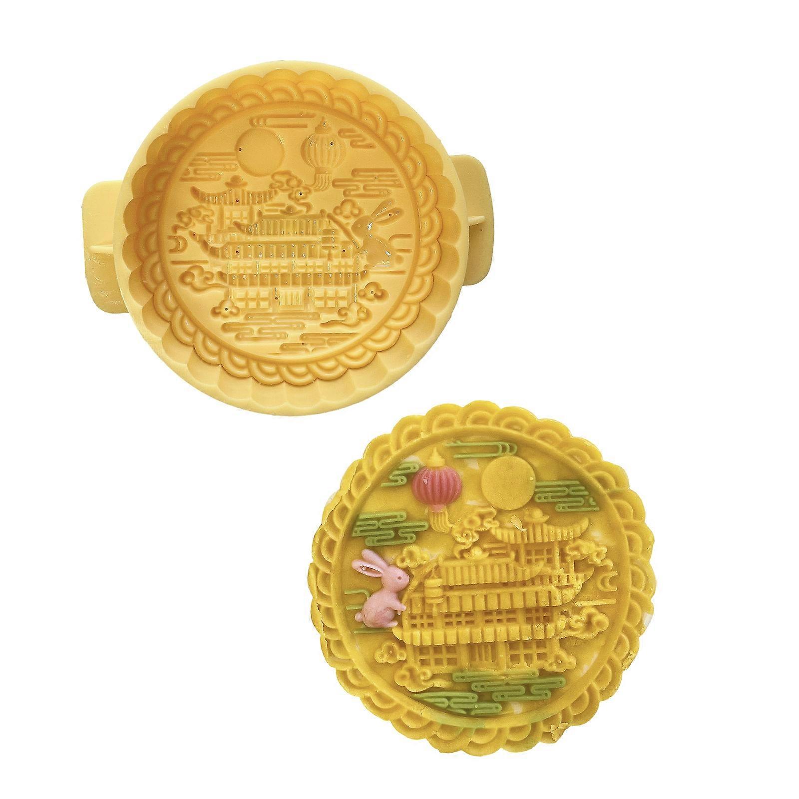 Handpress Bakform Kaniner Palats Mönster Kakform Kakform Kakform Efterrättform Kakdekorationsverktyg Bestående Flerfärgad