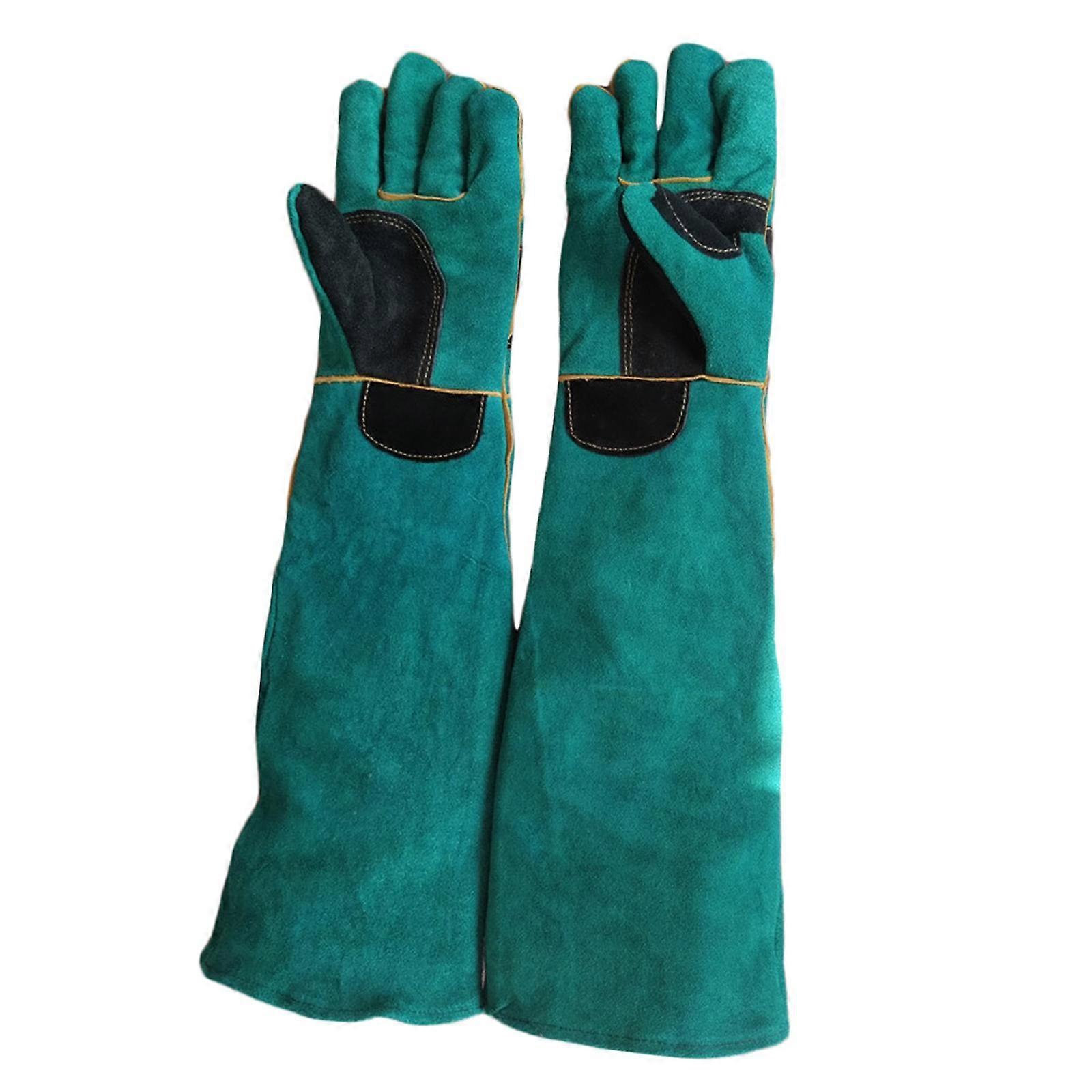 Bite Resistant Animal Handling Gloves Reinforced Leather , Wipe Clean with A
