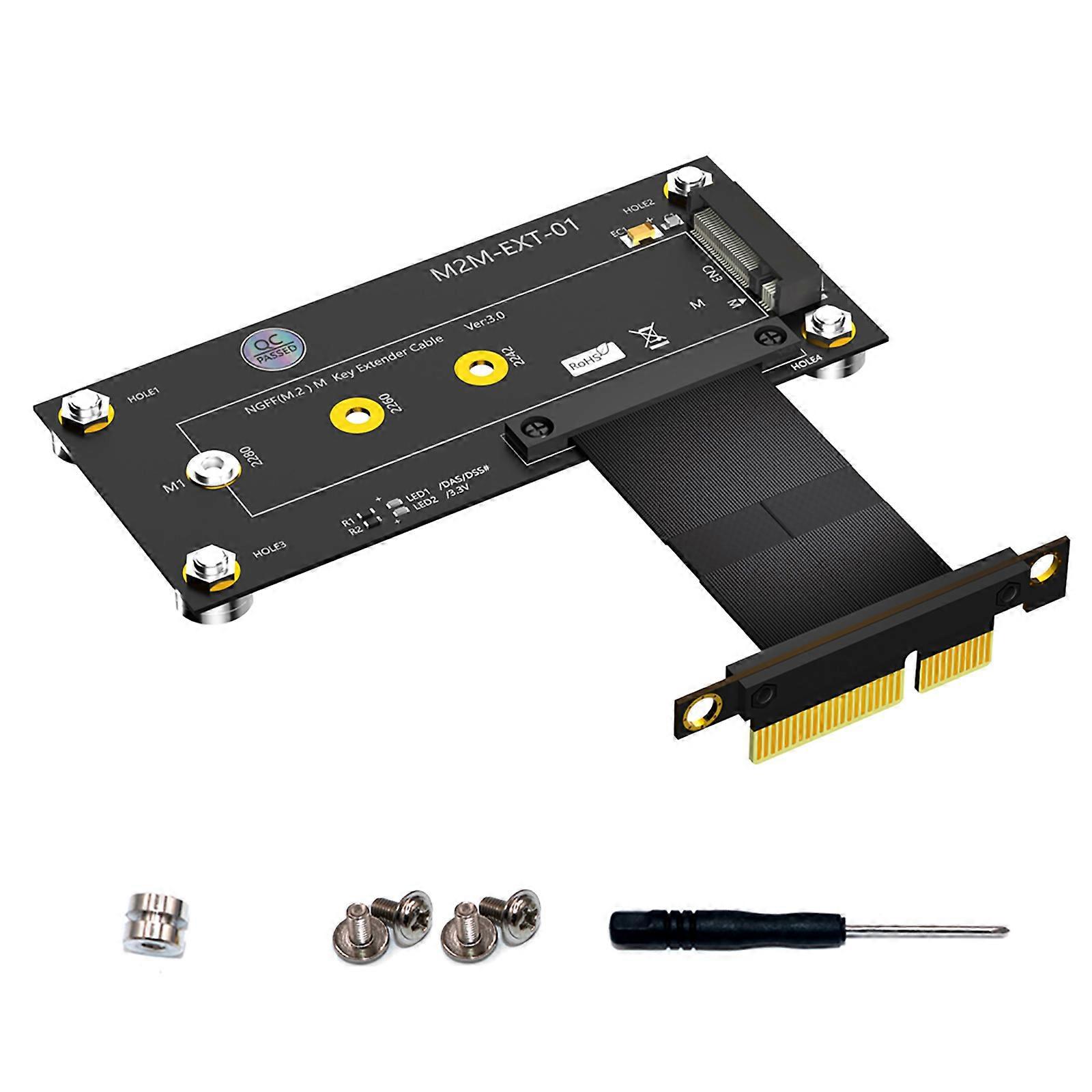 M.2 NVME to PCIe x1 Adapter NGFF M.2 NVMe SSD M-Key Expansion Card Hard Drive Converter Card for 2230 2242 2260 2280