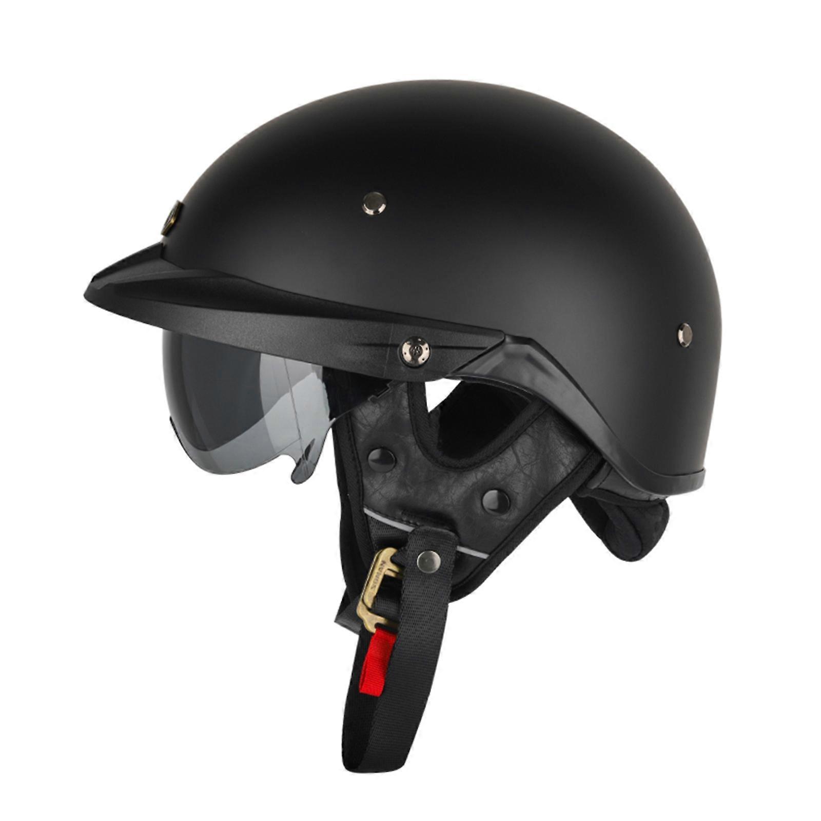 Vintage Open Face Motorrad Helm Baseball Cap Halbhelm Retro-Mnner Frauen  fr Chopper-Cruiser Street Moped Scooter Cap Matt schwarz XXXL | Fruugo DE