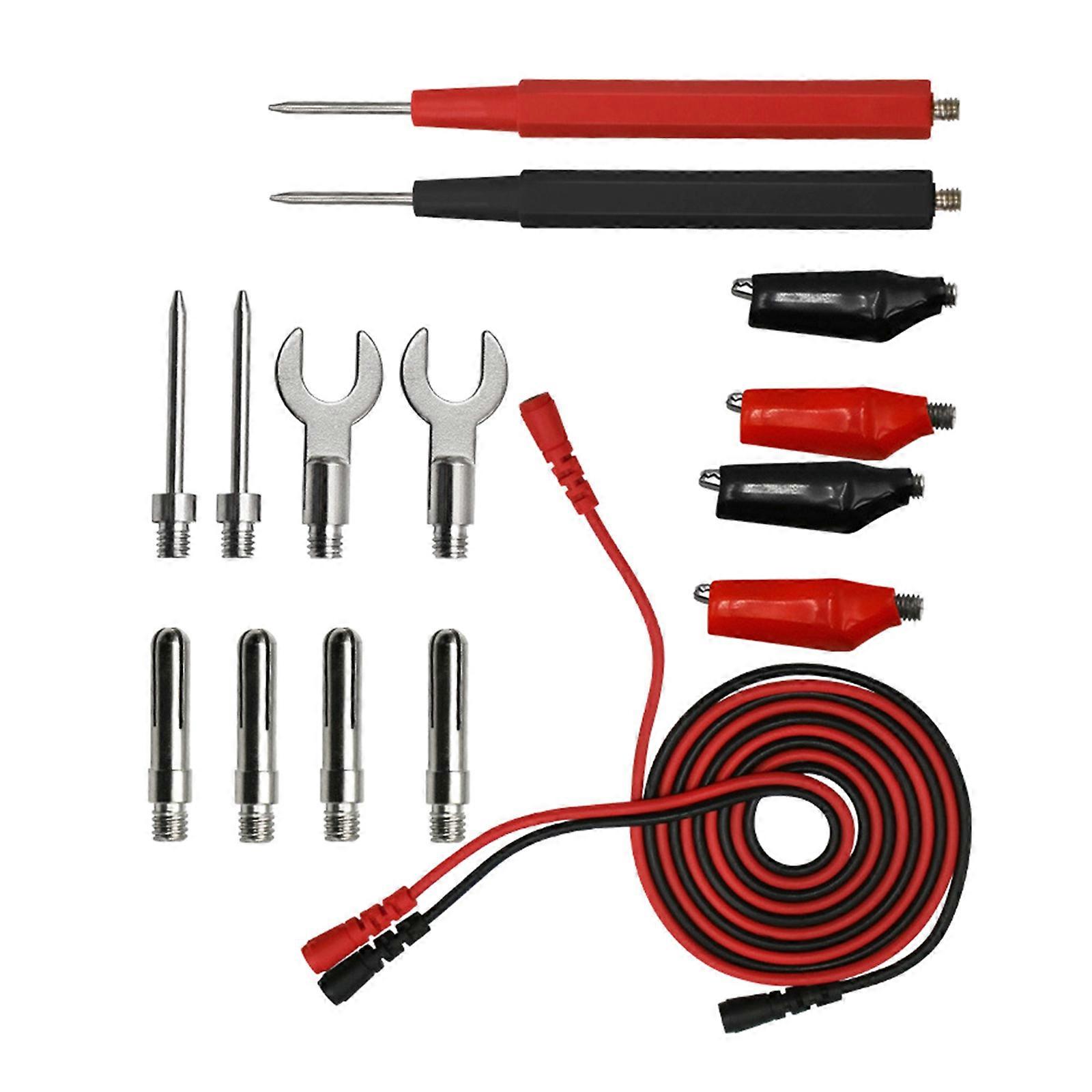 Banana Plug to Copper Alligator Clips Test Leads Kit with Alligator Clips, Wire Piercing-Probes Set, 4mm Banana Plug