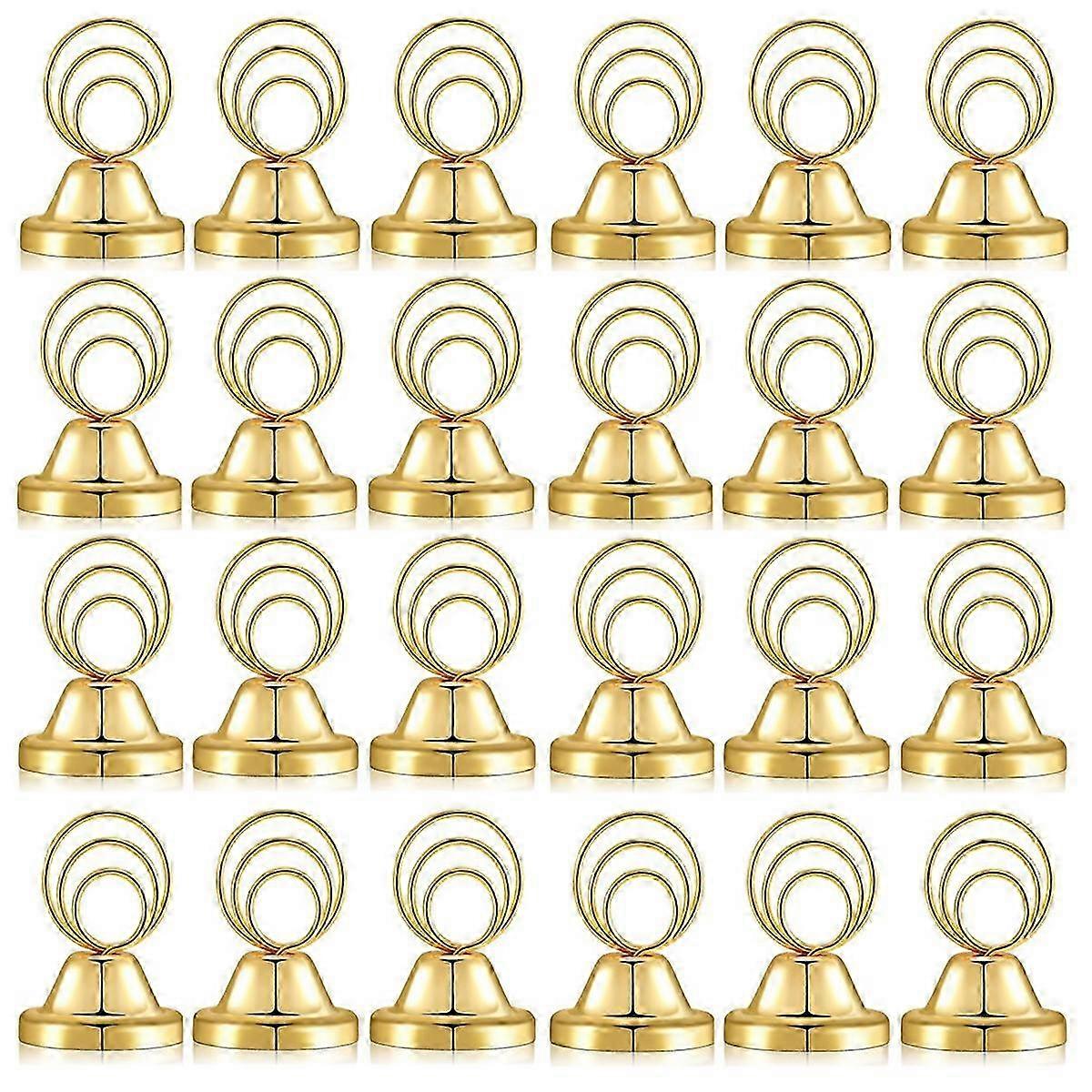 24 Pcs Gold Table Number Holders Wire Picture Holder