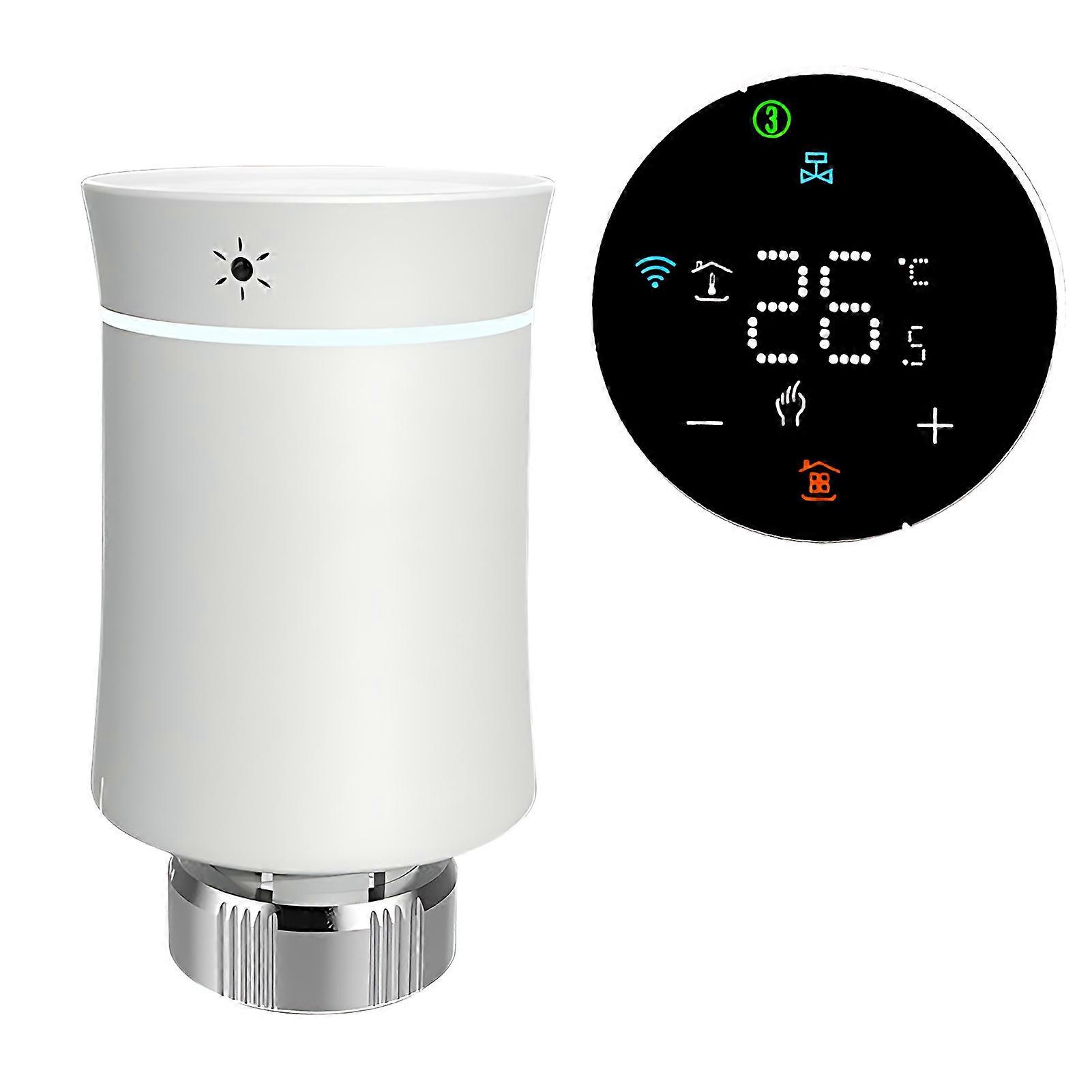 BRT-100 Smart Radiator Thermostat for Air Conditioner and Radiator WiFi Thermostat with APP Control LED Digital Touch Screen Energy Saving and 5+2 Pr