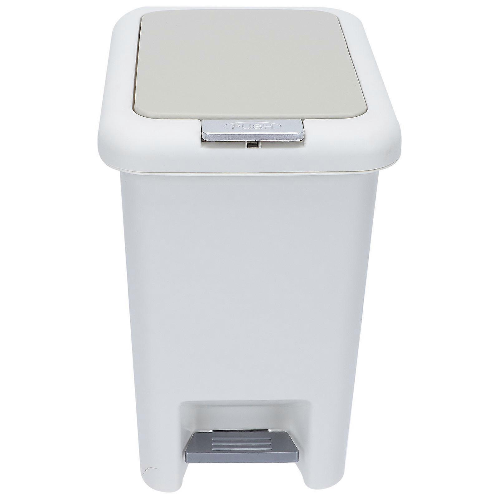 Plastic Pedal Trash Can for Storage White Creative and Practical 1Pc Suitable for Home Office