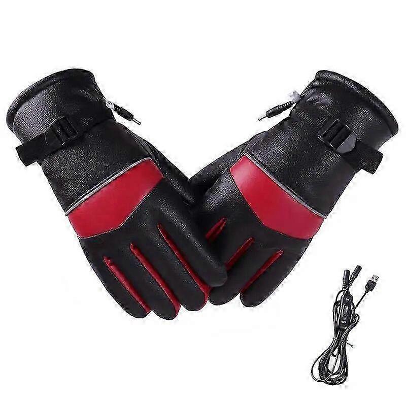 Heated Motorcycle Gloves Waterproof Touchscreen Battery-Powered Riding Gloves