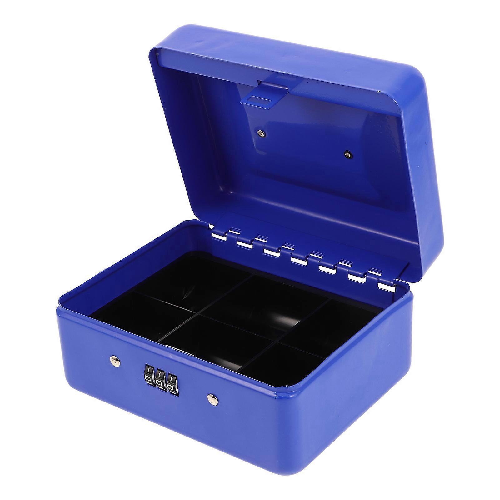 Durable Heavy Duty Metal Cash Box with Combination Lock – Portable Lockable Storage for Coins, Cash & Valuables – Compact Security Organizer for Home