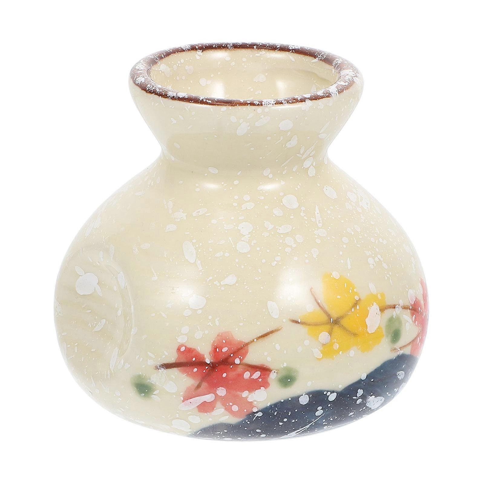Compact Ceramic Vase for Decor Purposes, Ideal for Retro Styled Spaces