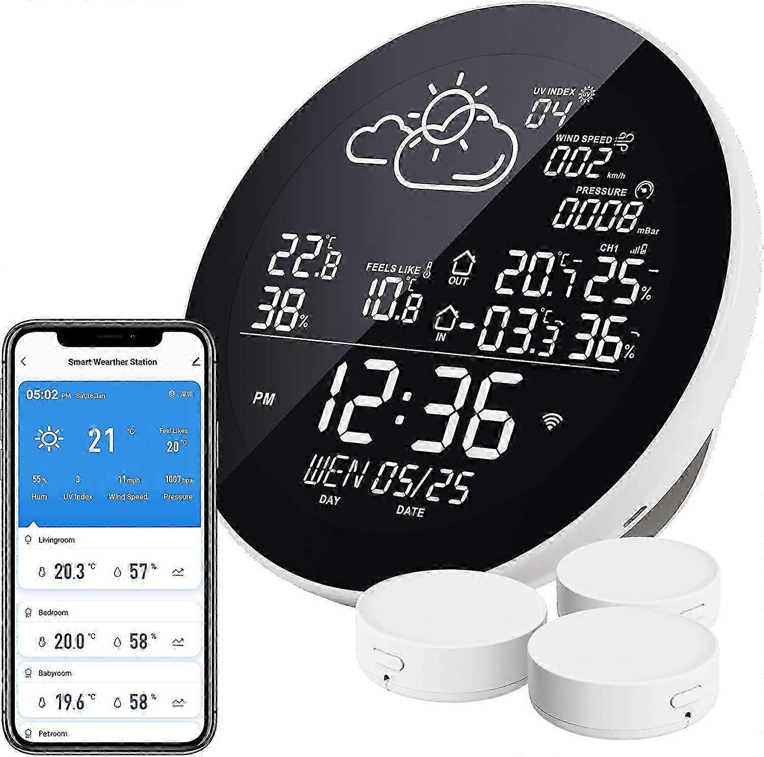 2025 Thermometer And Hygrometer Sensor With Xiaomi Clock
