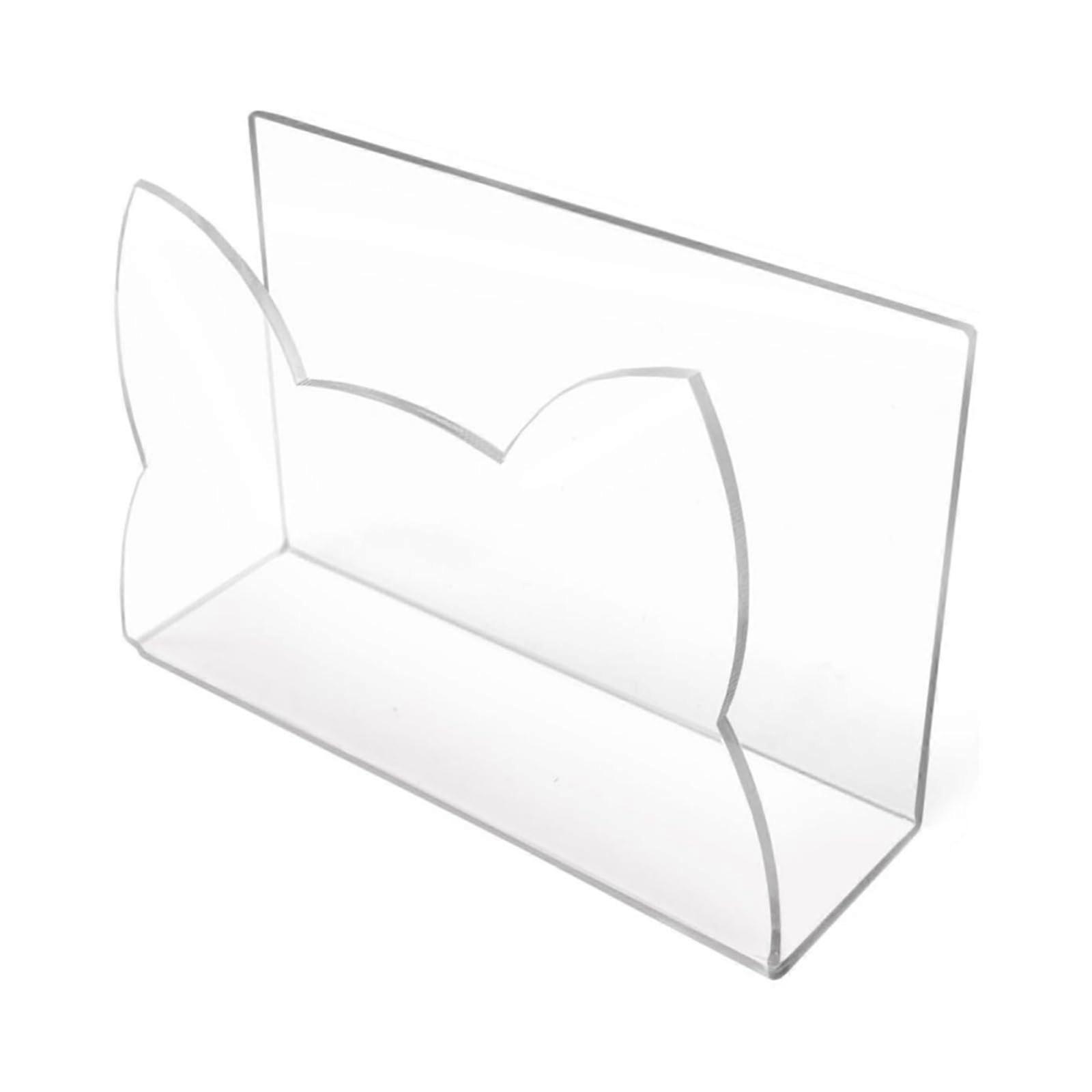 Acrylic Letter Holder Desk Organizer With Display Slot, Clear Envelope And Document Storage Stand