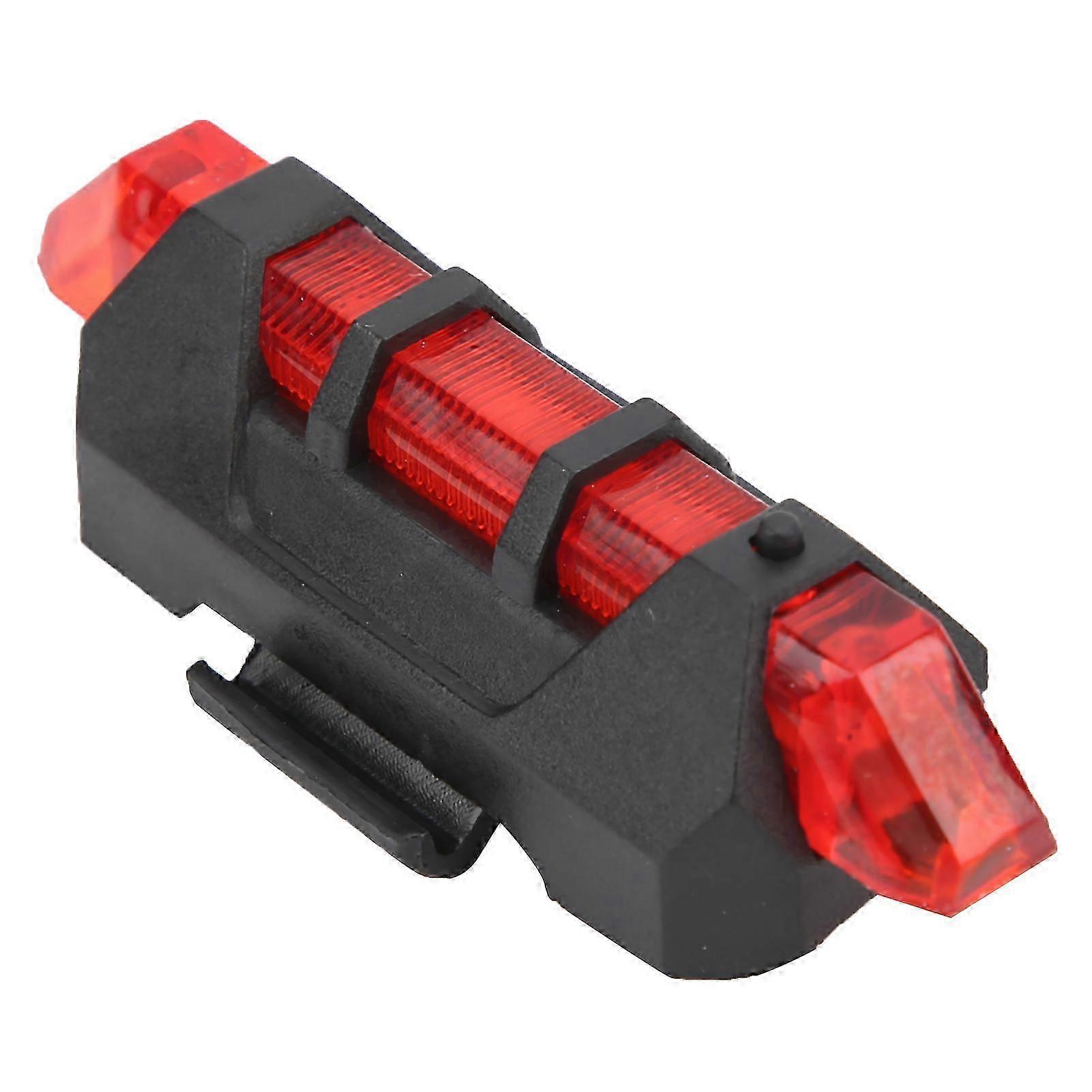 USB Rechargeable Waterproof Bicycle Tail Light Cycling Rear LED Warning Light for Use with Various Bike Models Red
