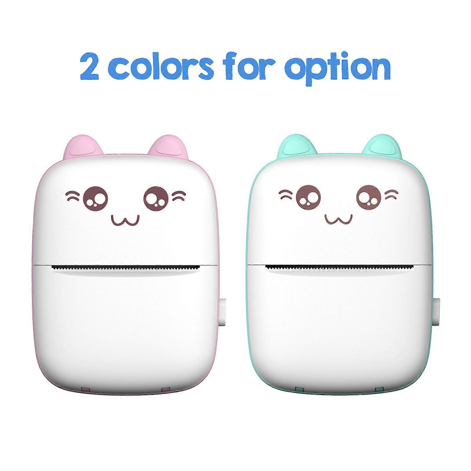 Portable Mini Pocket Printer BT Thermal Printer with Thermal Printing Paper USB Cable for Note Photo Web Document Printing