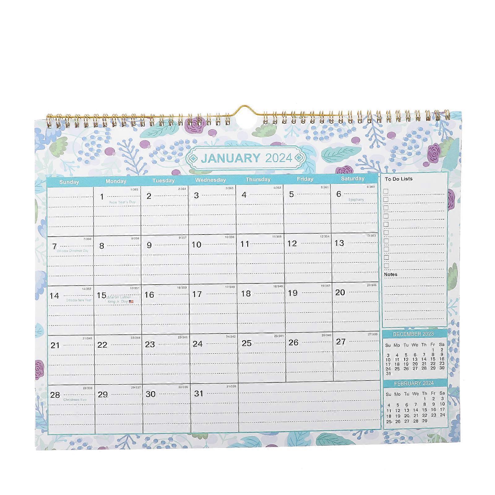 Hanging Calendar Desk Calendar Simple Design Coated Paper Countdown Activities 1Pack