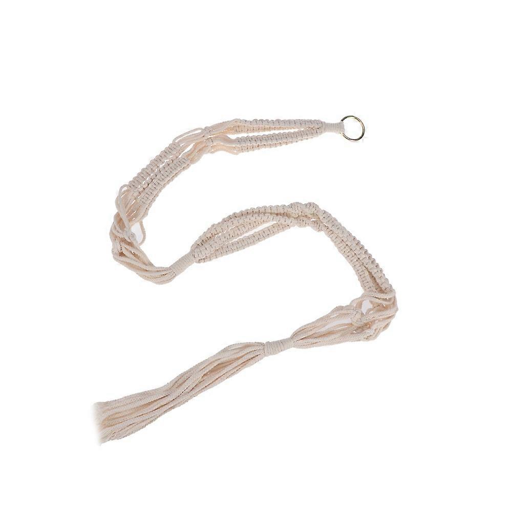 المنسوجة زهرة وعاء معلقة الحبال مكرميه مزدوجة نبات شماعات شرفة حديقة جولة الشكل خمر نمط 2 قطعة