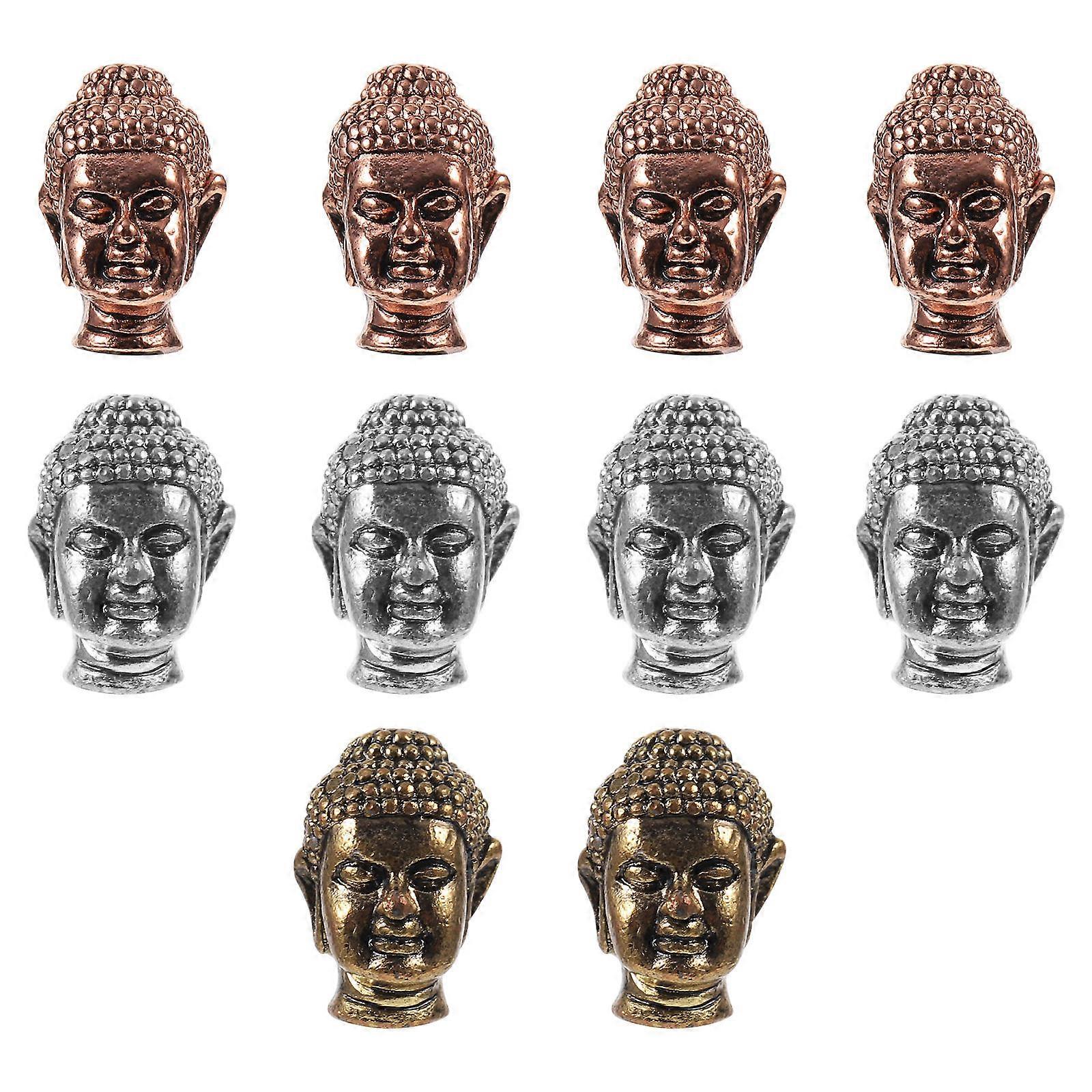 Jewellery Connectors Charm Connectors For Jewelry Making Buddha Head Shape Assorted Color 10Pcs