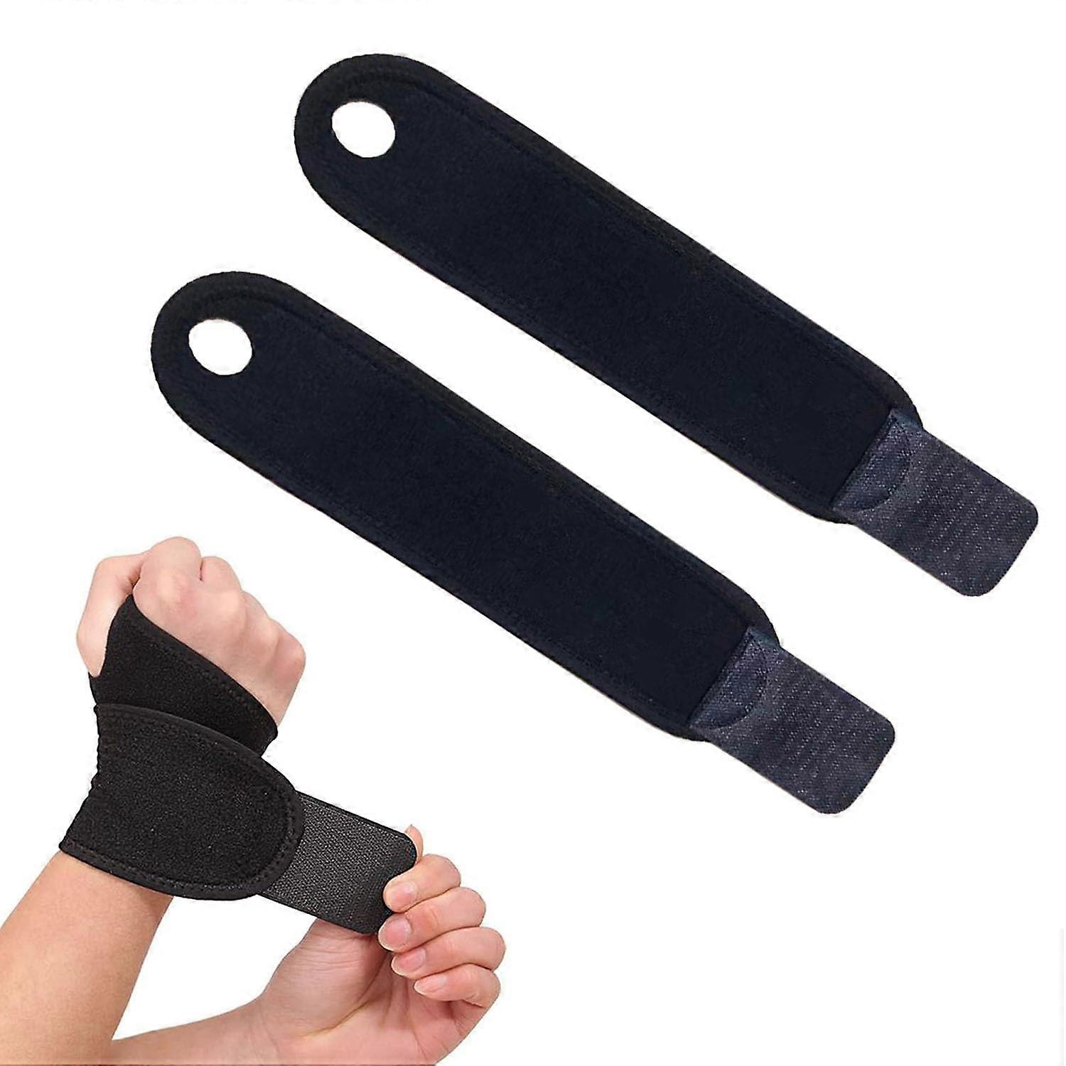 Pack of 2 Breathable Wrist Support, Adjustable Wrist Support, Wrist Support Splint, Adjustable Wrist Strap, for Protection or Sports