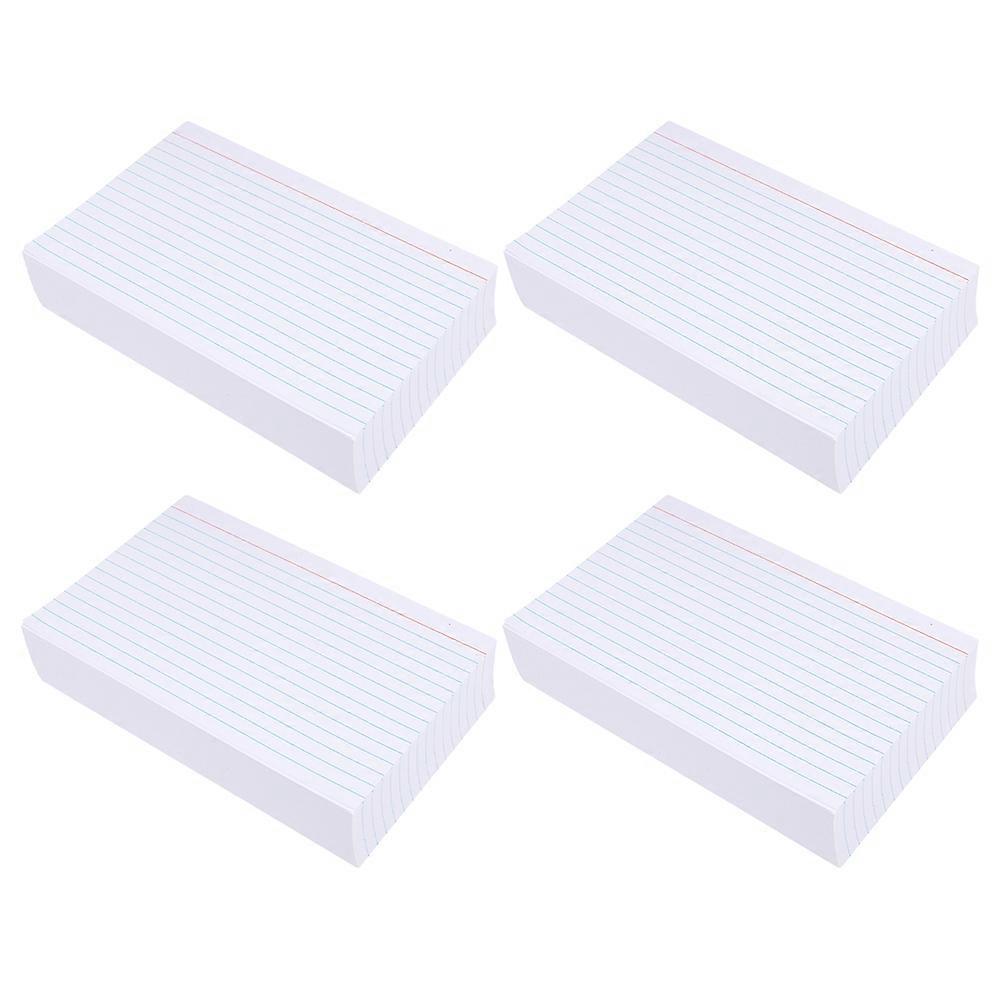 Stationery Note Pads White Index Cards Ruled Flashcards For Exam Preparation Teacher Education Home Use 200Pcs