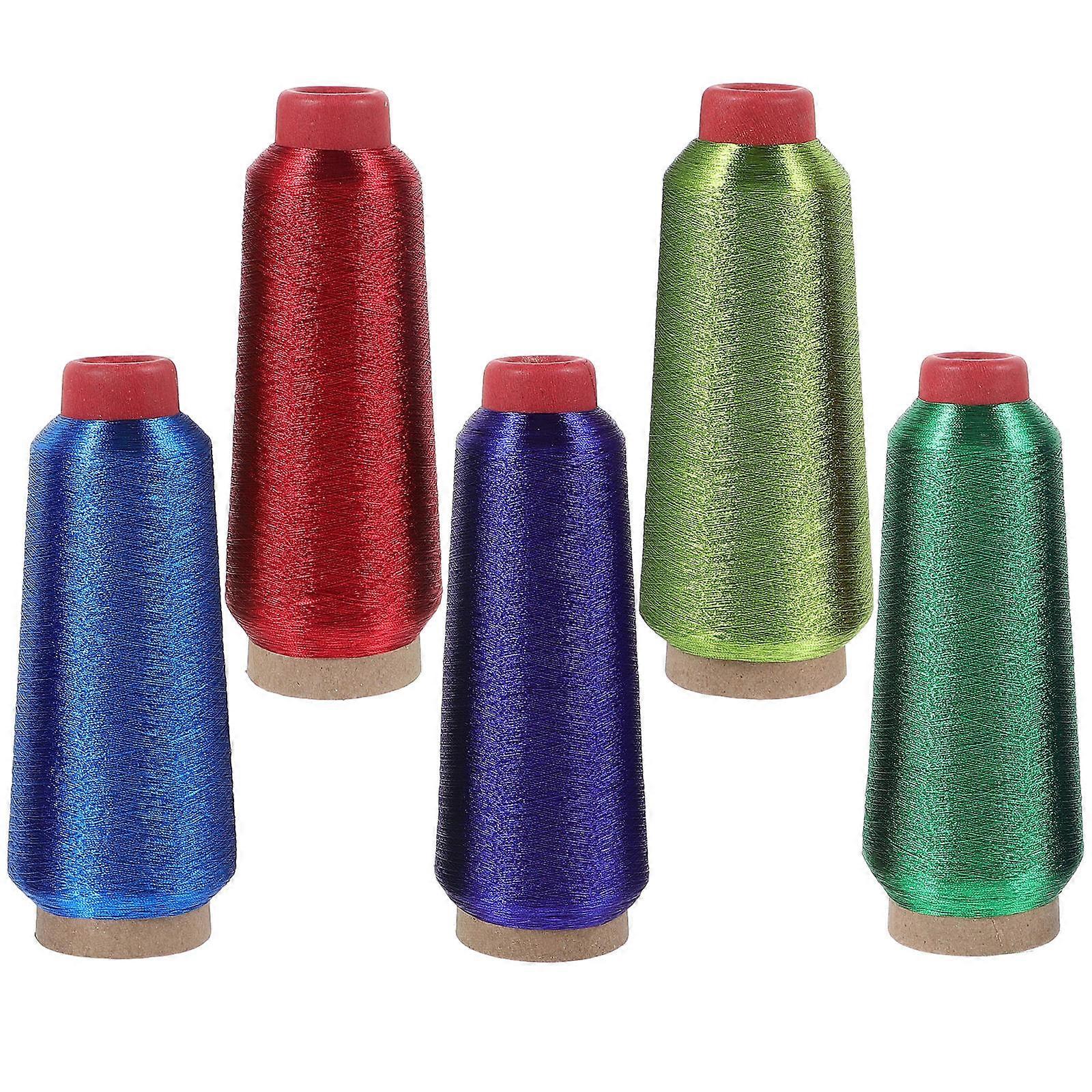 Embroidery Threads Cross Stitch Thread for Embroidery Mixed Color 5 Rolls