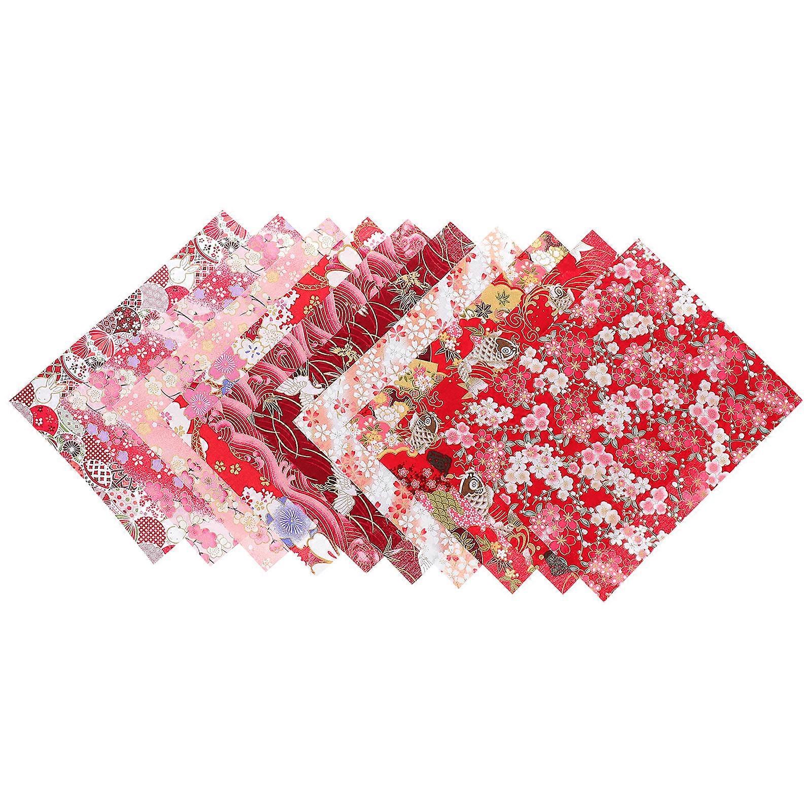 Cotton Fabric Patchwork Quilting Strips Diy Enthusiasts Red 25X20CM Soft Cotton Fabrics 10Pcs