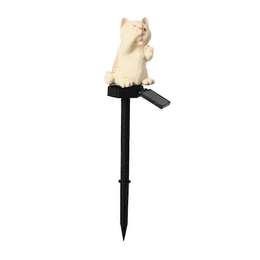 The **Garden Solar Cat Statue Light Resin Landscape Lighting** is a charming and outdoor decor item designed to enhance your garden, lawn, or pathway