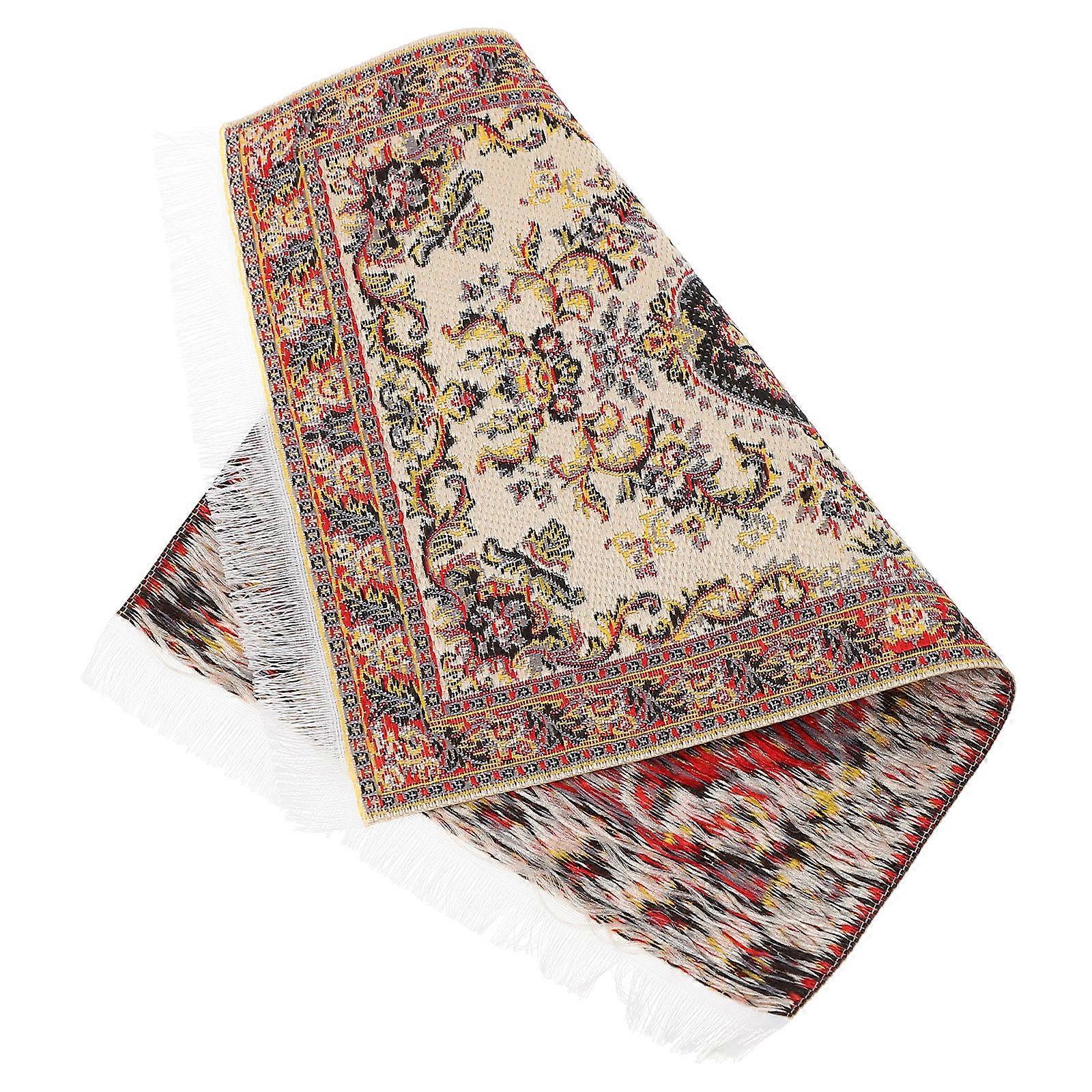 Miniature Home Decor Doll House Carpet Realistic Enhancement Multi-Colored 17x10cm Rectangular Simple Style For Hobbyists 1Pack