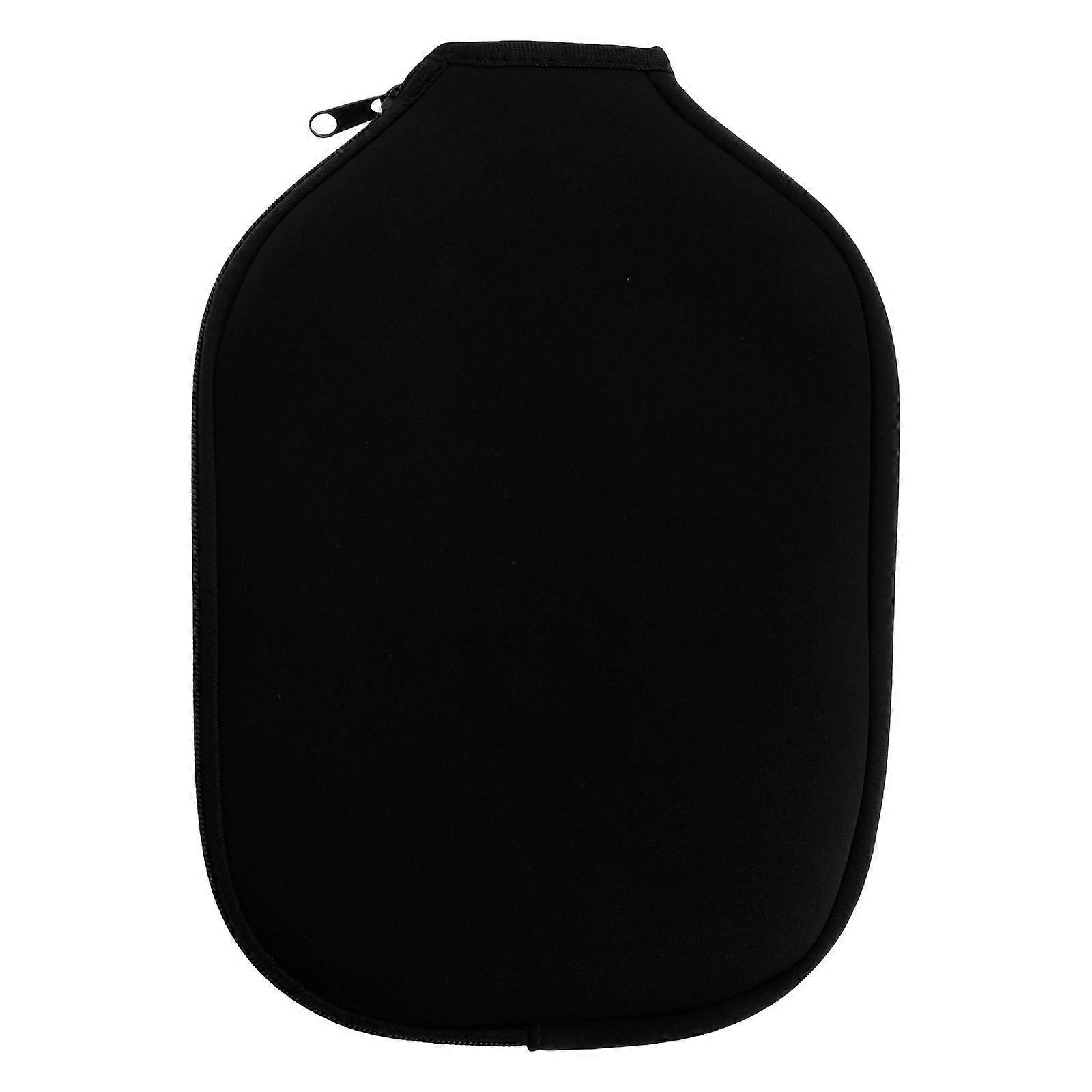 Neoprene Pickleball Paddle Cover for Storage and Protection Rectangular Minimalist Design Black 1Pack
