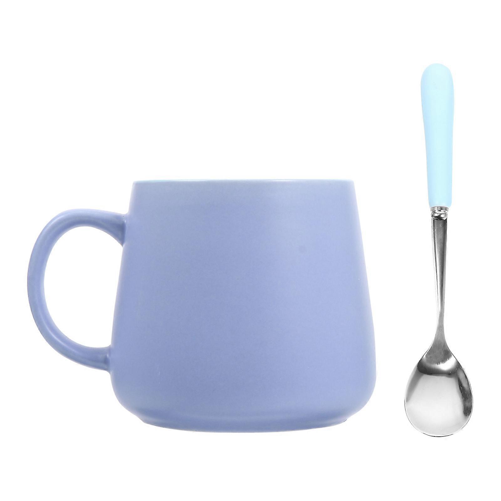 Office Coffee Mug With Lid And Spoon For Drinking 450ML 1Set